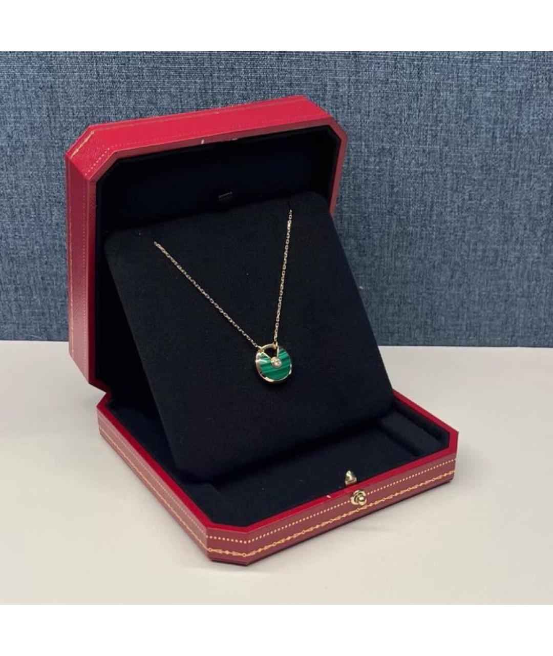 CARTIER Зеленое колье из розового золота, фото 3