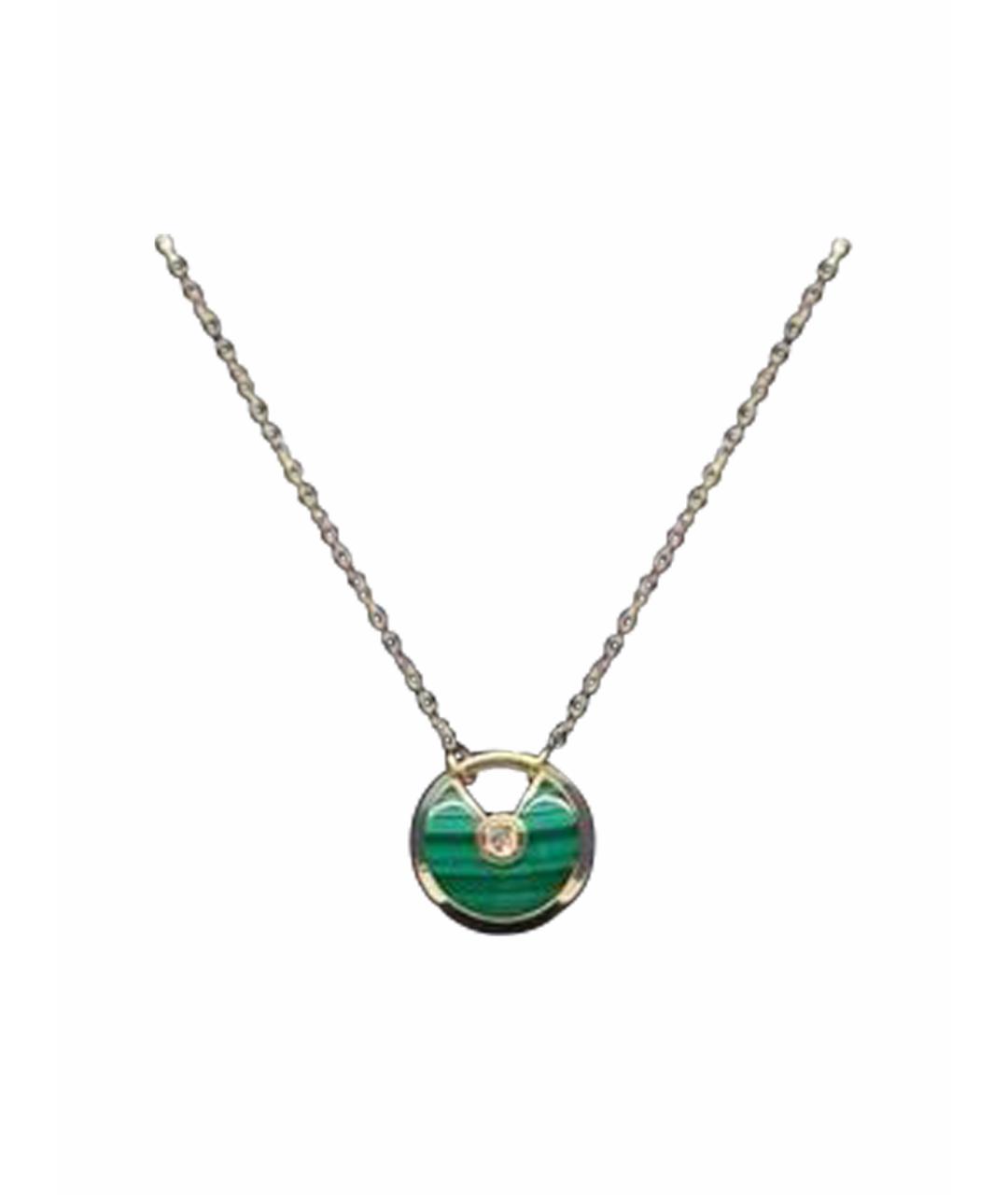 CARTIER Зеленое колье из розового золота, фото 1
