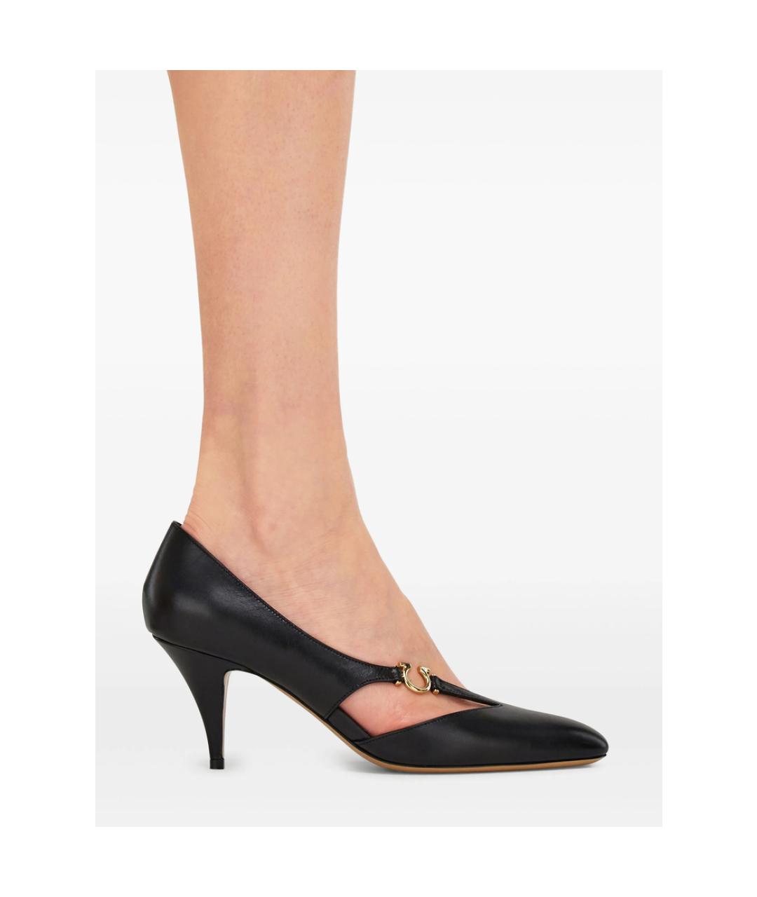 FERRAGAMO Черные кожаные туфли, фото 5