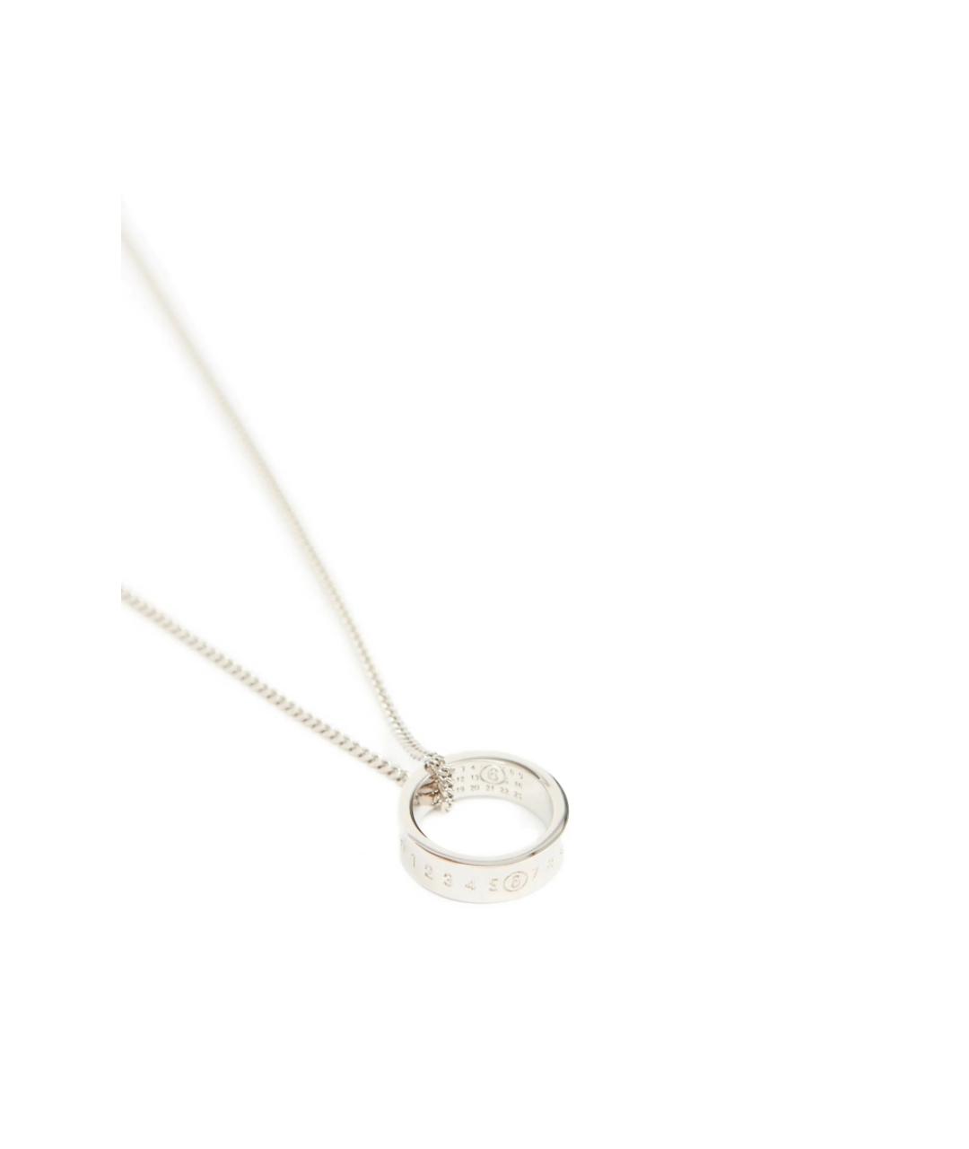 MM6 MAISON MARGIELA Серебряное металлическое колье, фото 4