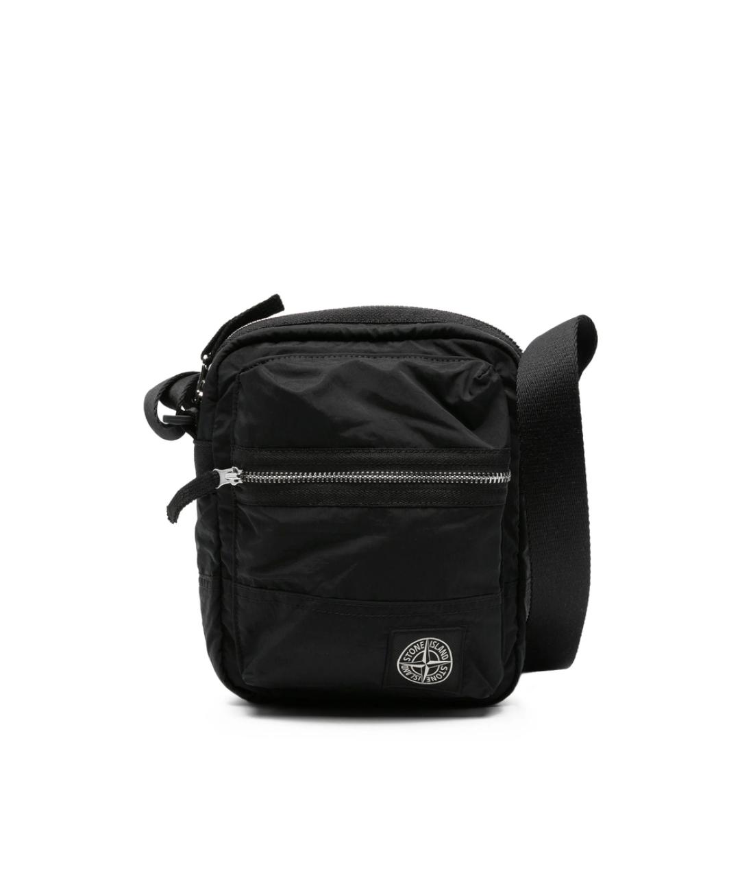 STONE ISLAND Черная синтетическая сумка на плечо, фото 1