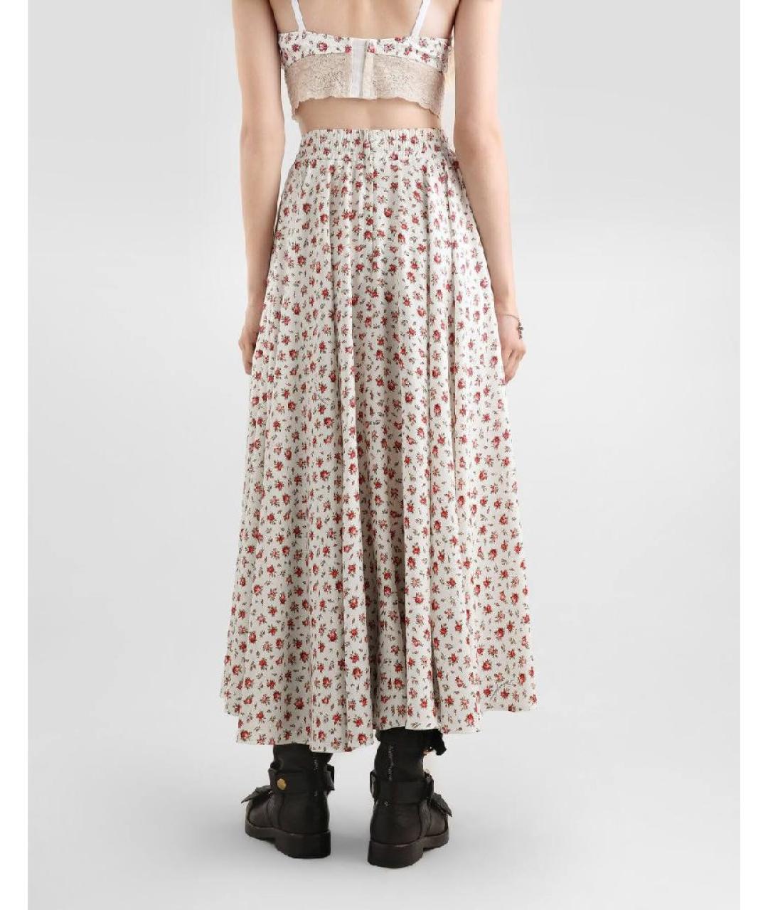 DOLCE&GABBANA Мульти шелковая юбка миди, фото 4