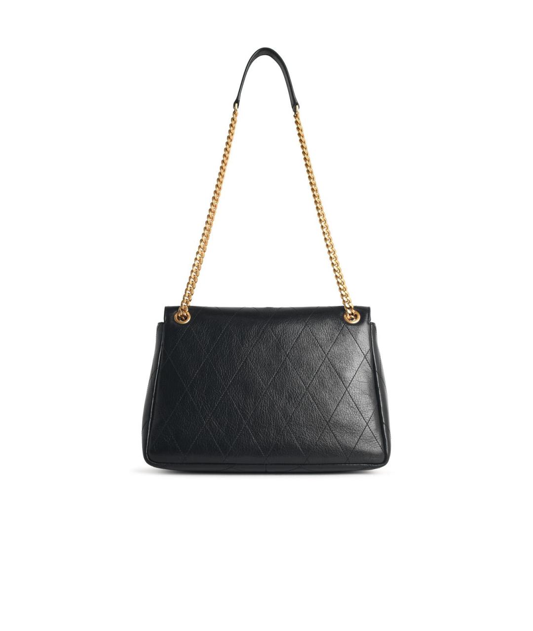 TORY BURCH Черная кожаная сумка с короткими ручками, фото 3