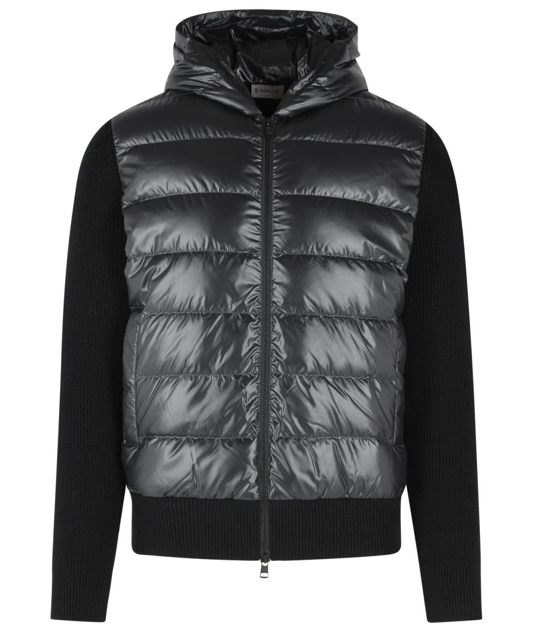 MONCLER Черный полиэстеровый кардиган, фото 1