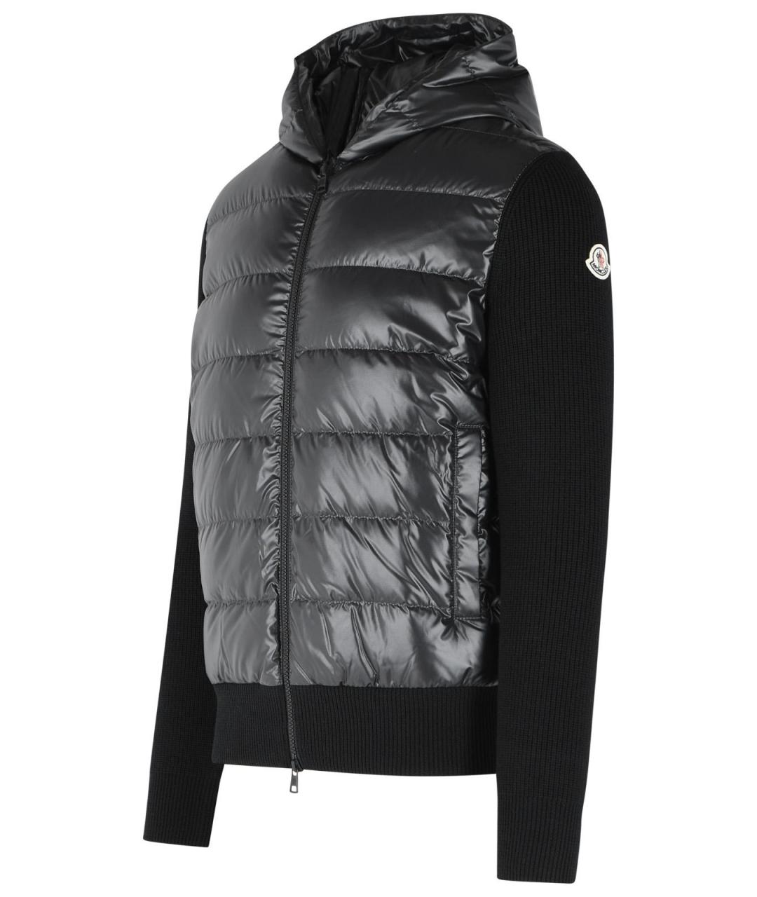MONCLER Черный полиэстеровый кардиган, фото 2