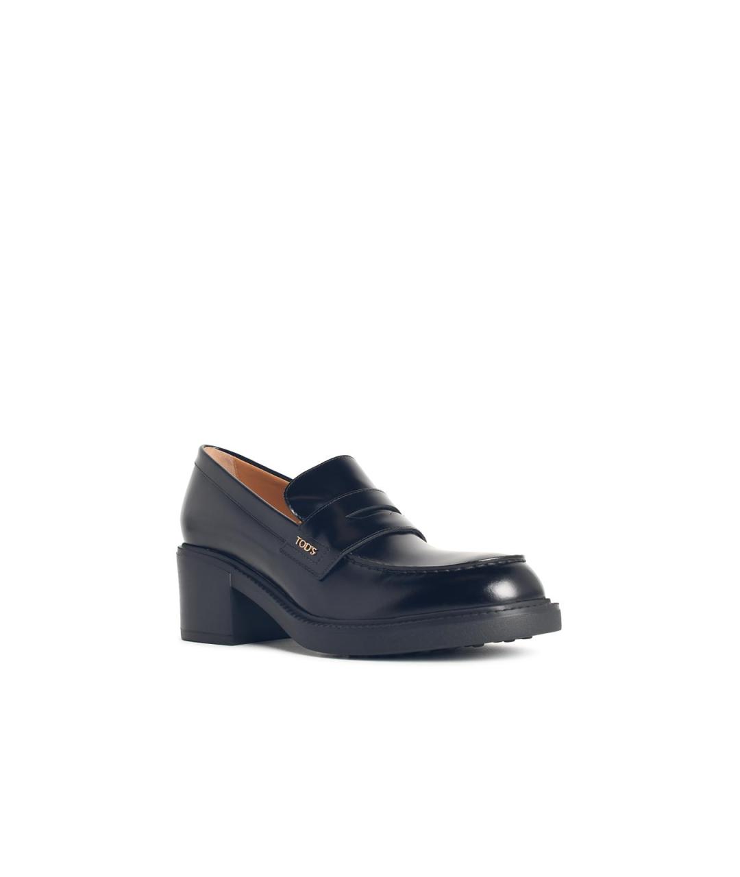 TOD'S Черные кожаные лоферы, фото 2