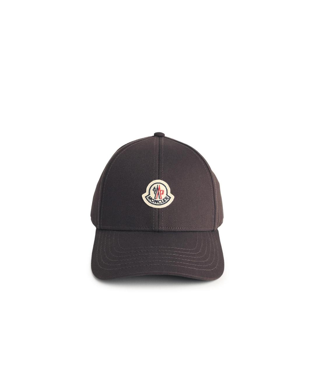 MONCLER Коричневая хлопковая кепка/бейсболка, фото 1