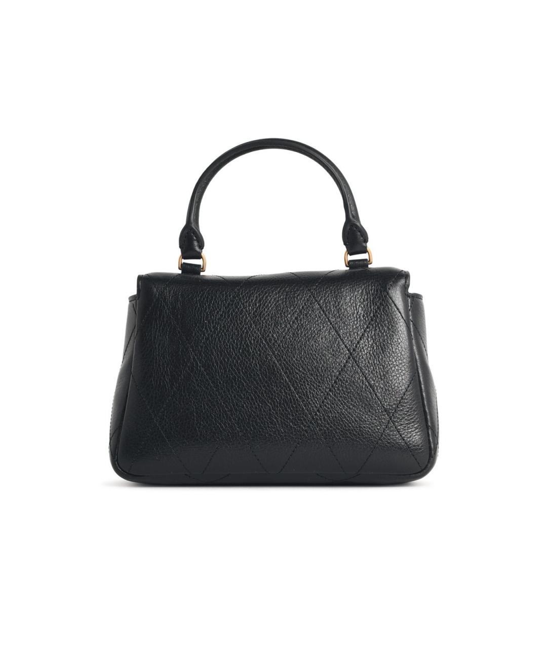 TORY BURCH Черная кожаная сумка с короткими ручками, фото 3