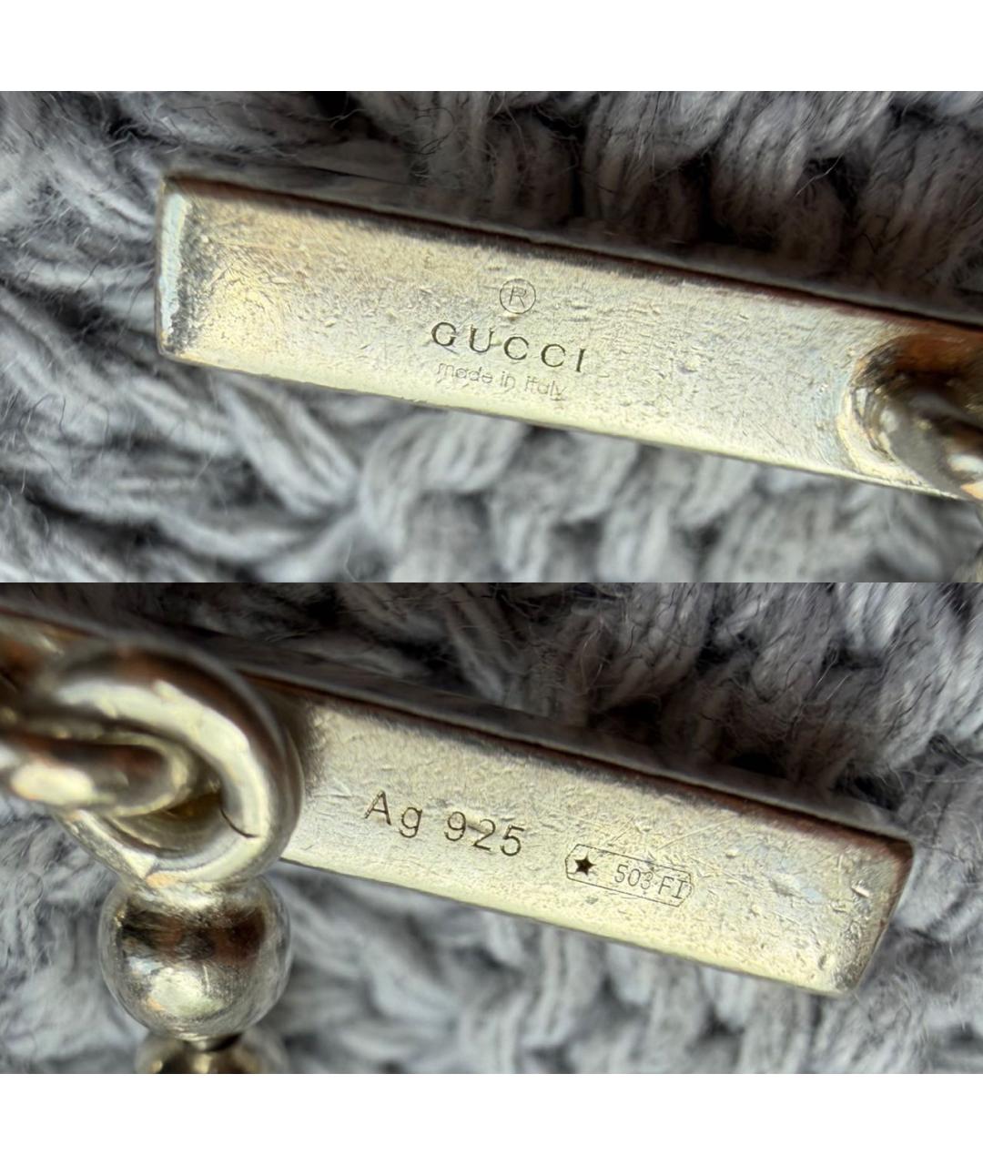 GUCCI Серебряное серебряное колье, фото 6