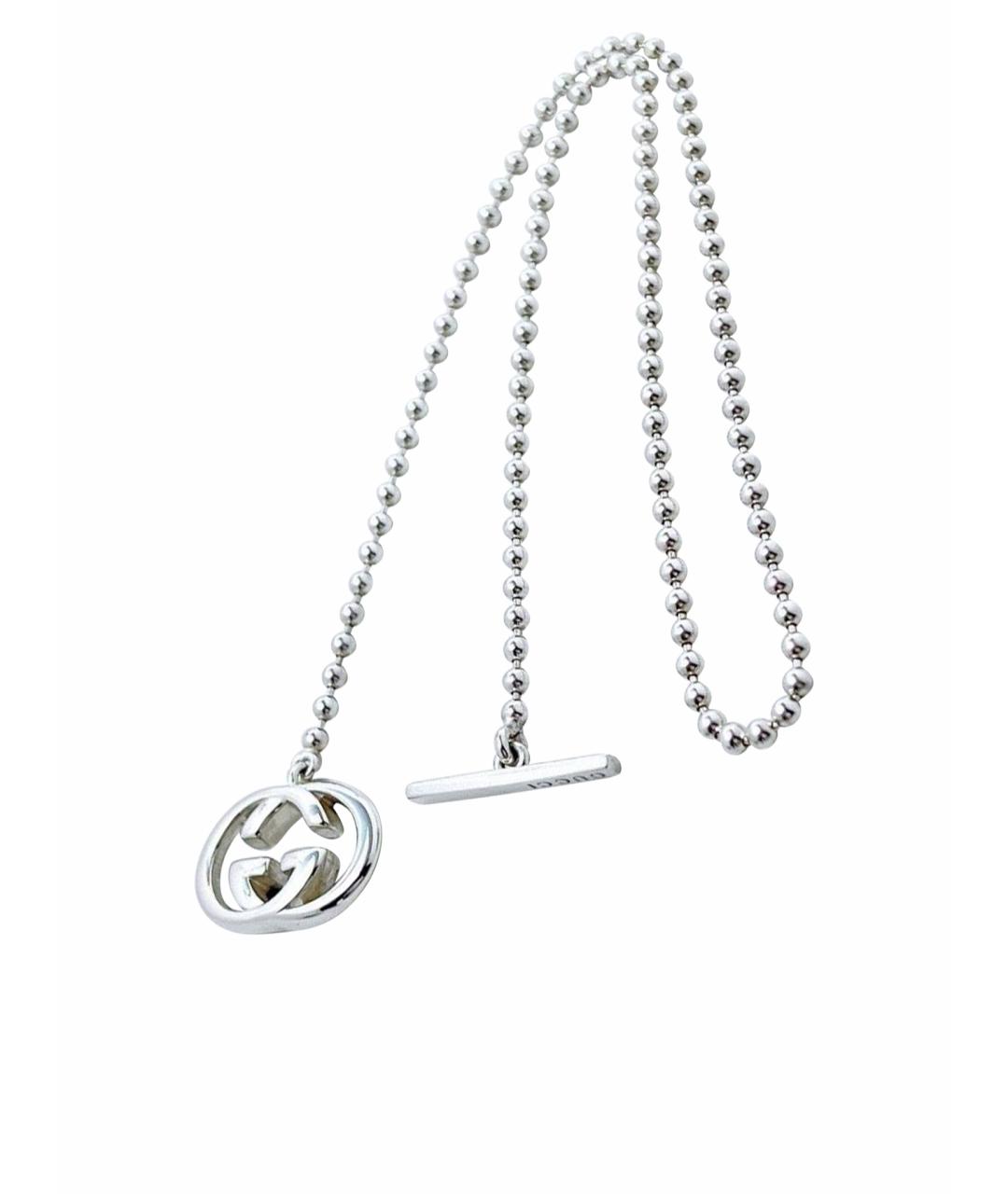 GUCCI Серебряное серебряное колье, фото 1