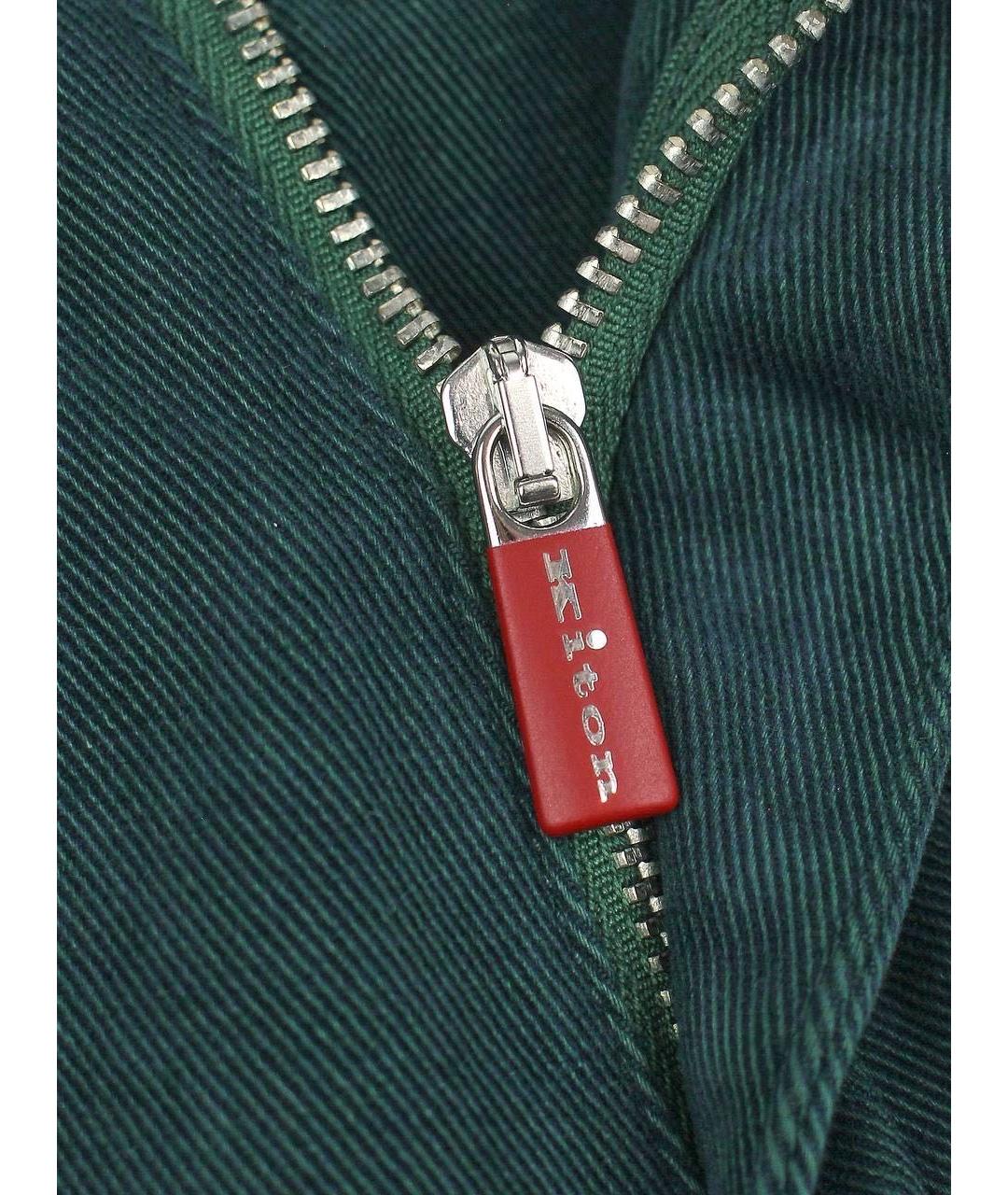 KITON Зеленые хлопко-эластановые повседневные брюки, фото 6