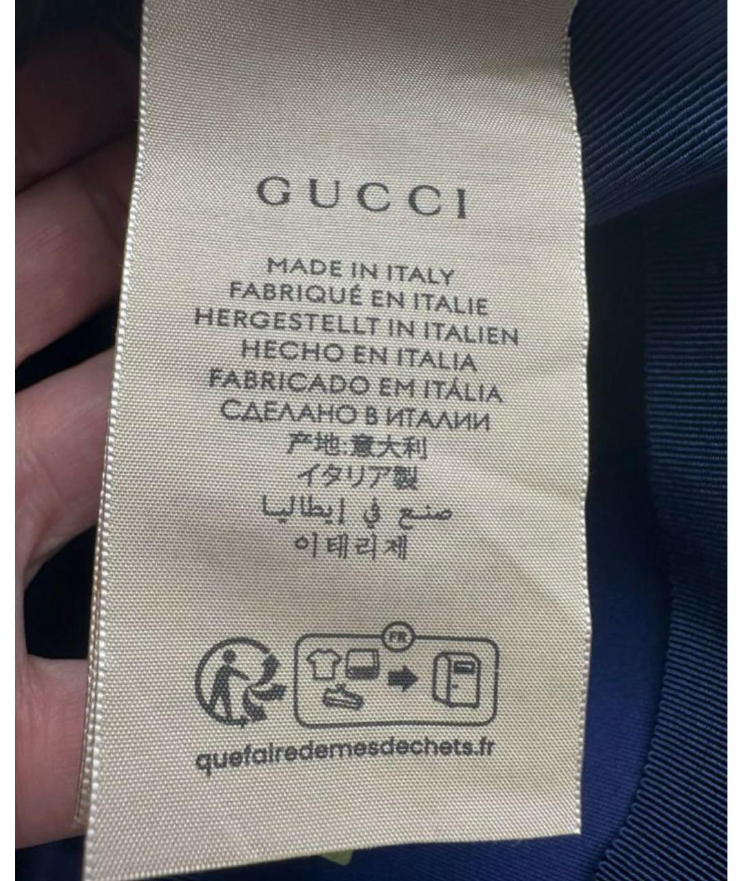GUCCI Синяя хлопковая кепка, фото 8