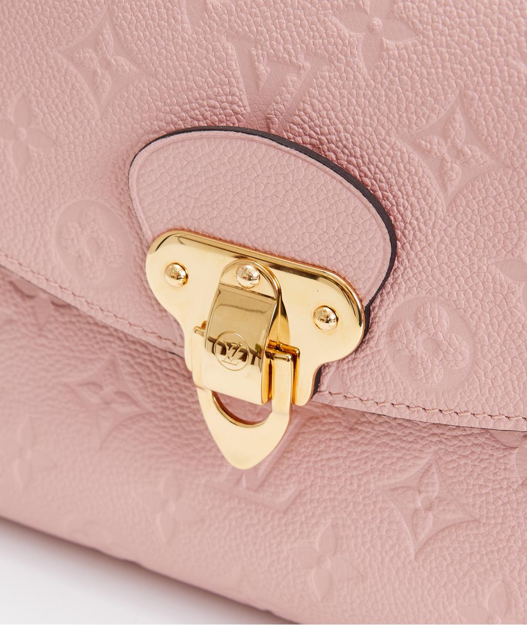 LOUIS VUITTON Розовая кожаная сумка с короткими ручками, фото 4