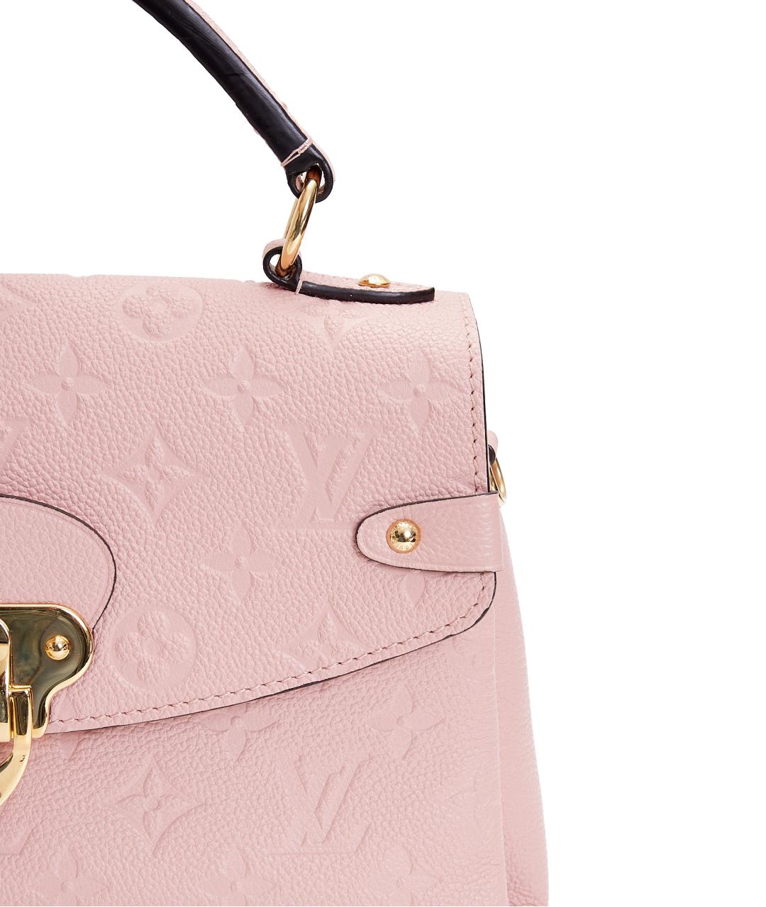 LOUIS VUITTON Розовая кожаная сумка с короткими ручками, фото 5