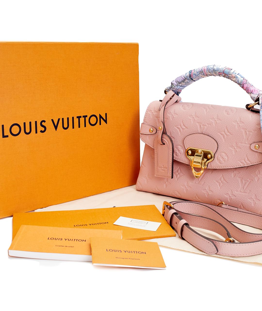 LOUIS VUITTON Розовая кожаная сумка с короткими ручками, фото 6