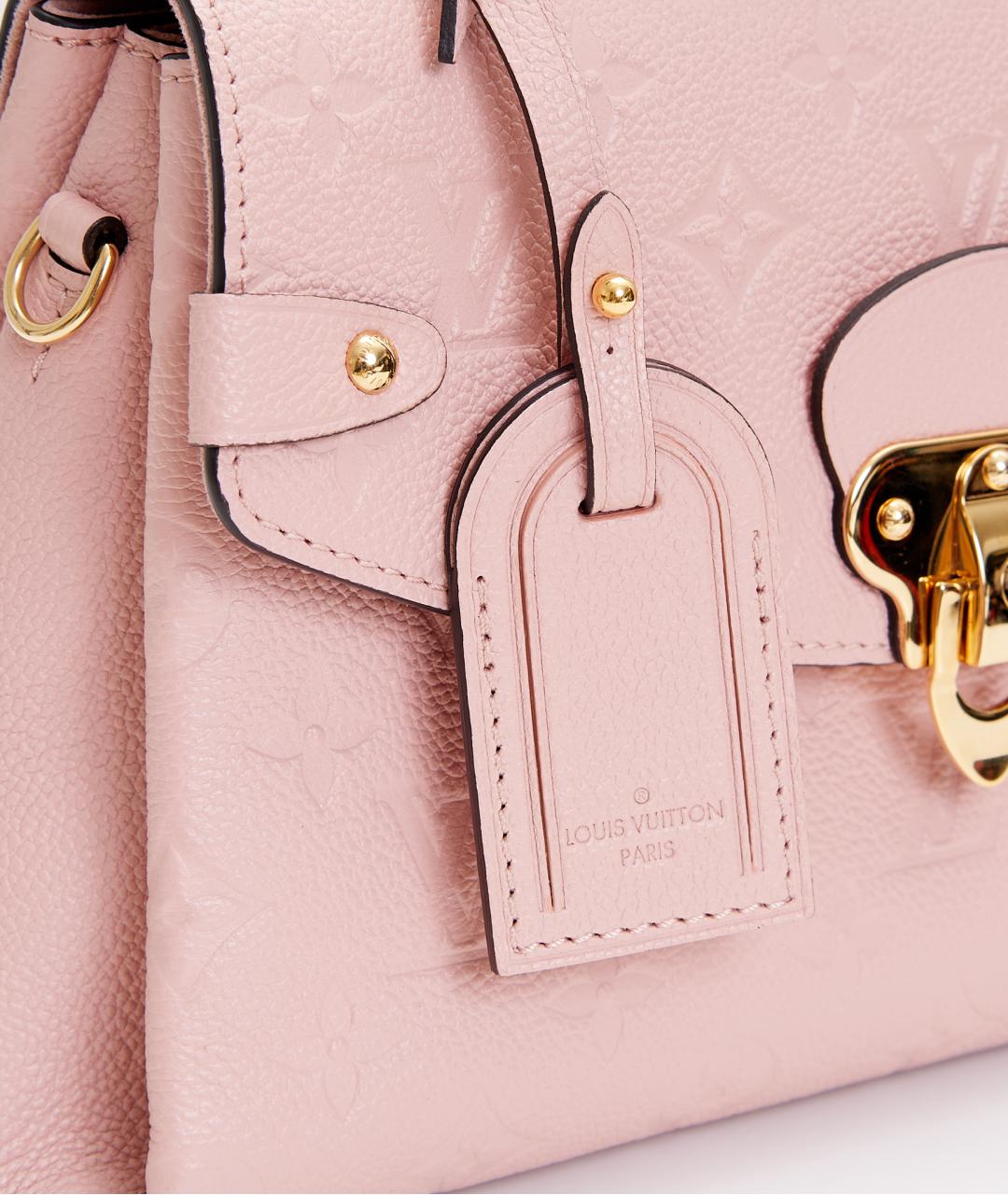 LOUIS VUITTON Розовая кожаная сумка с короткими ручками, фото 7