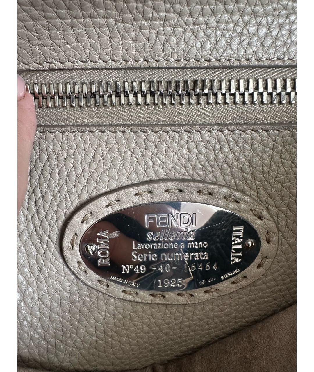 FENDI Кожаная сумка через плечо, фото 6