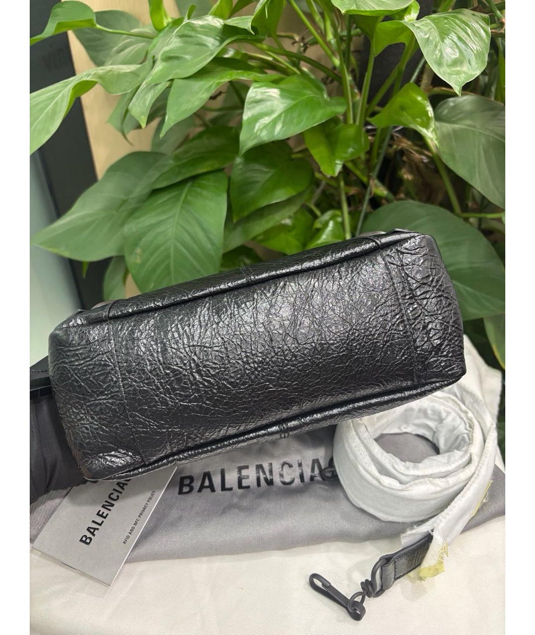 BALENCIAGA Хаки кожаная сумка через плечо, фото 6