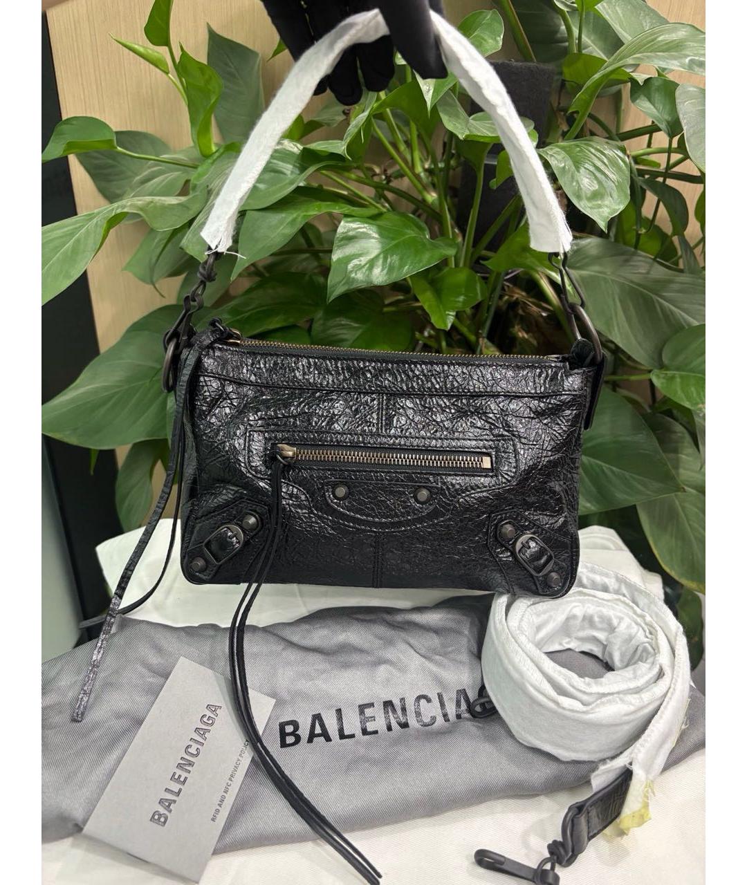 BALENCIAGA Хаки кожаная сумка через плечо, фото 3