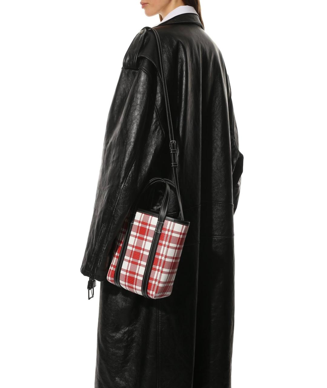 BALENCIAGA Красная кожаная сумка тоут, фото 3