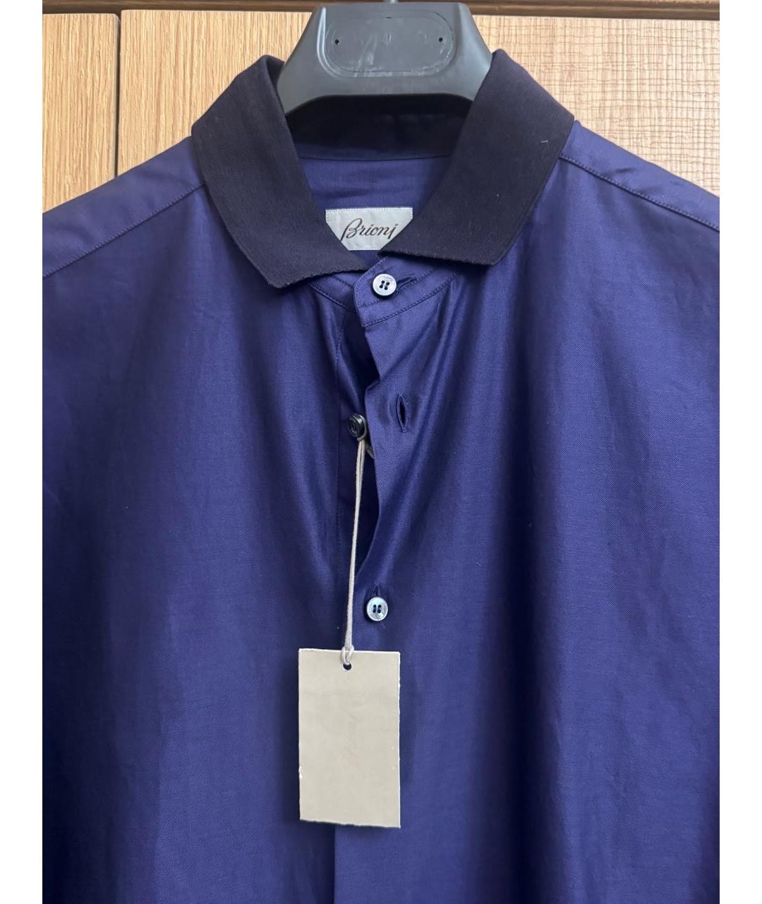 BRIONI Фиолетовая хлопковая кэжуал рубашка, фото 3
