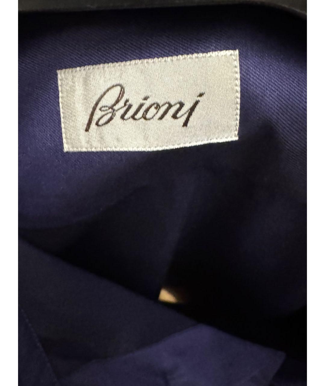 BRIONI Фиолетовая хлопковая кэжуал рубашка, фото 4
