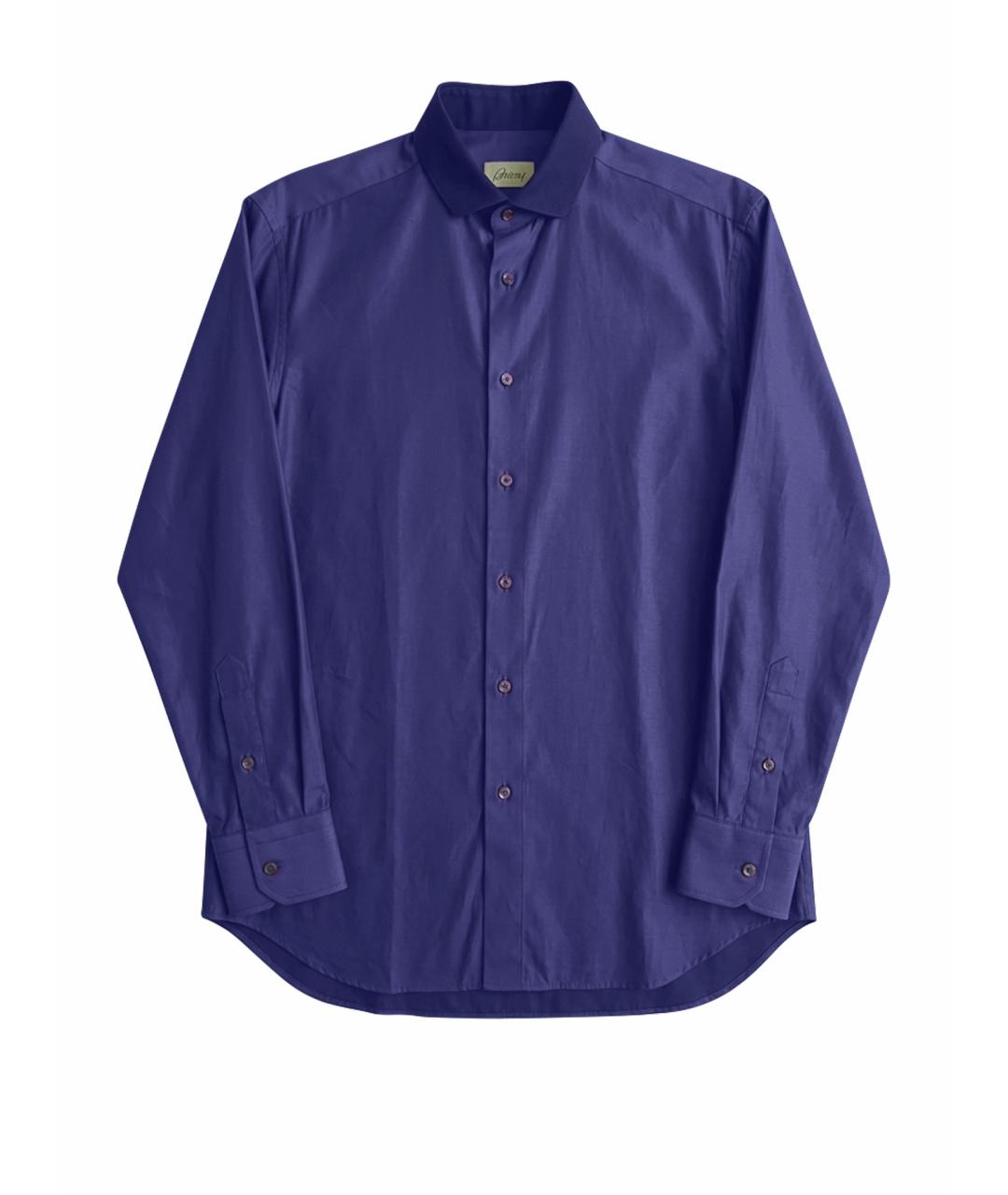 BRIONI Фиолетовая хлопковая кэжуал рубашка, фото 1