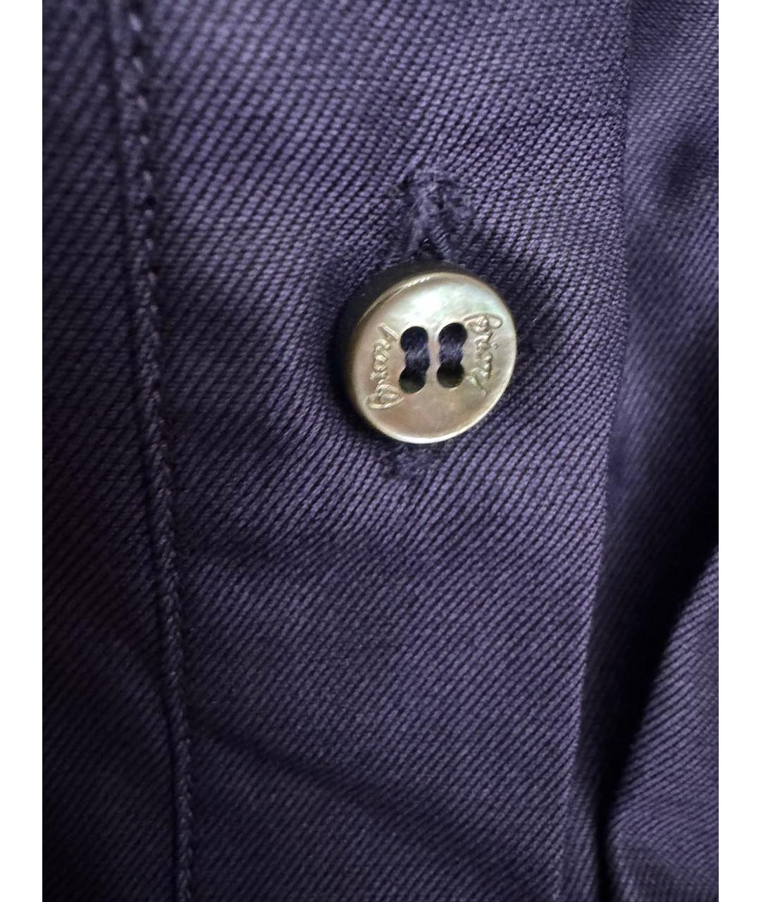 BRIONI Фиолетовая хлопковая кэжуал рубашка, фото 6