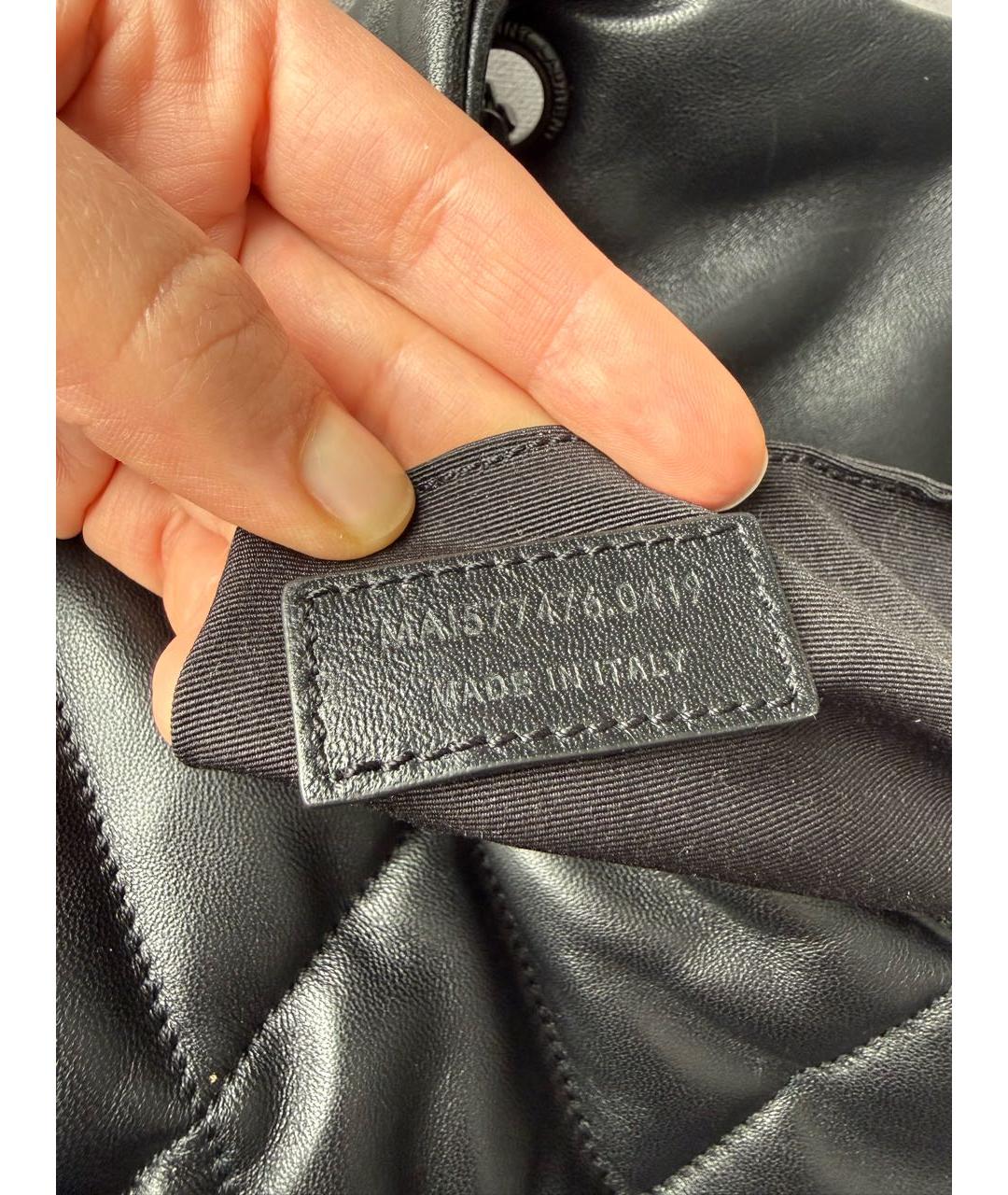 SAINT LAURENT Черная кожаная сумка через плечо, фото 2