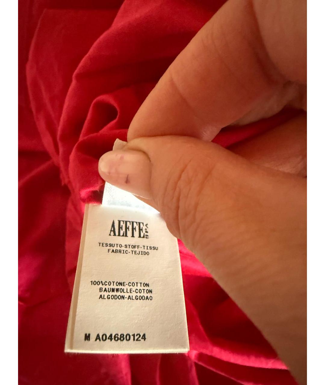 ALBERTA FERRETTI Красное хлопковое платье, фото 7
