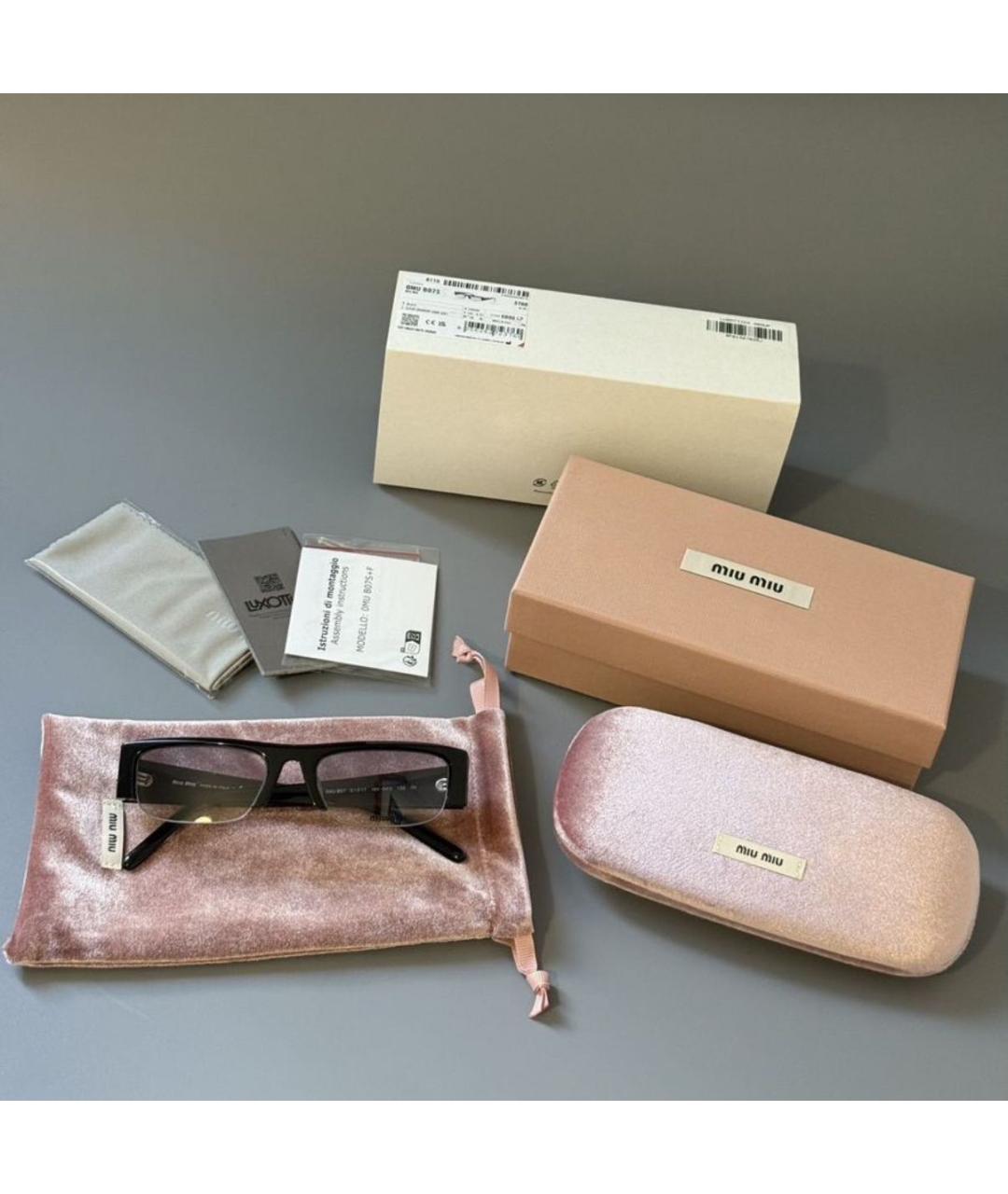 MIU MIU Черные пластиковые солнцезащитные очки, фото 4