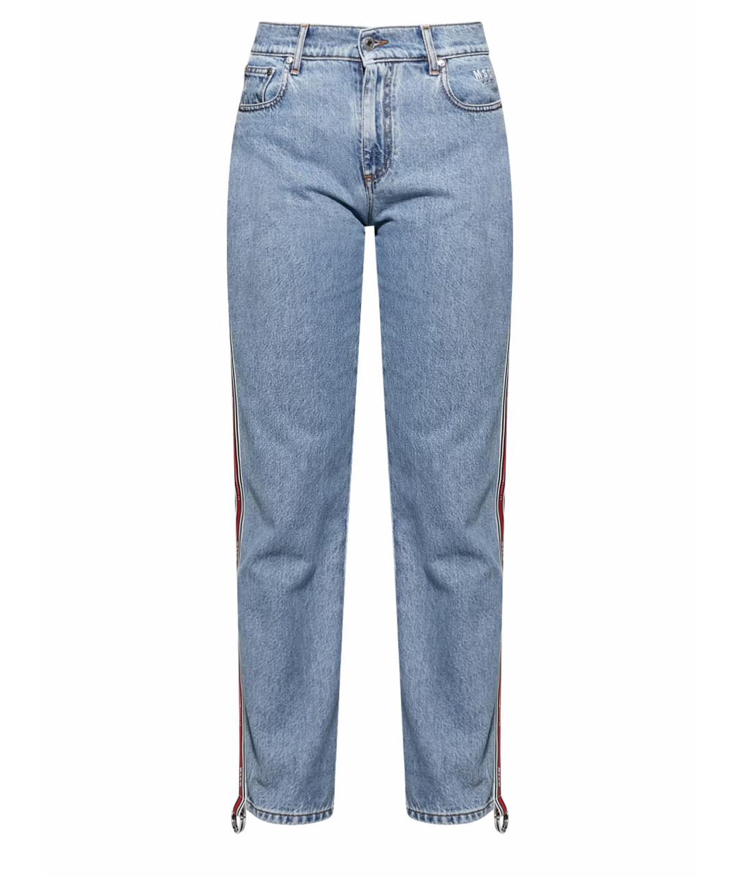 MSGM Голубые хлопковые прямые джинсы, фото 1