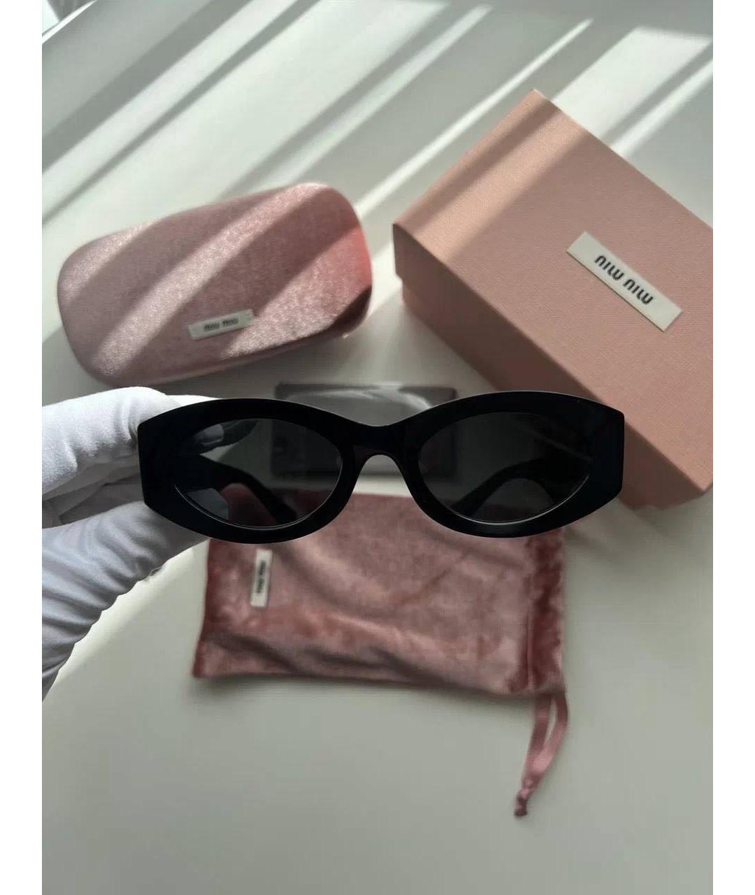 MIU MIU Черные солнцезащитные очки, фото 6