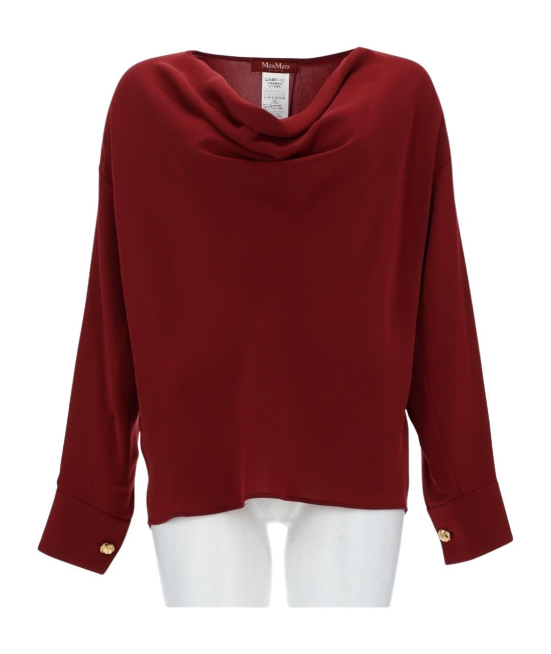 MAX MARA Красная ацетатная блузы, фото 1