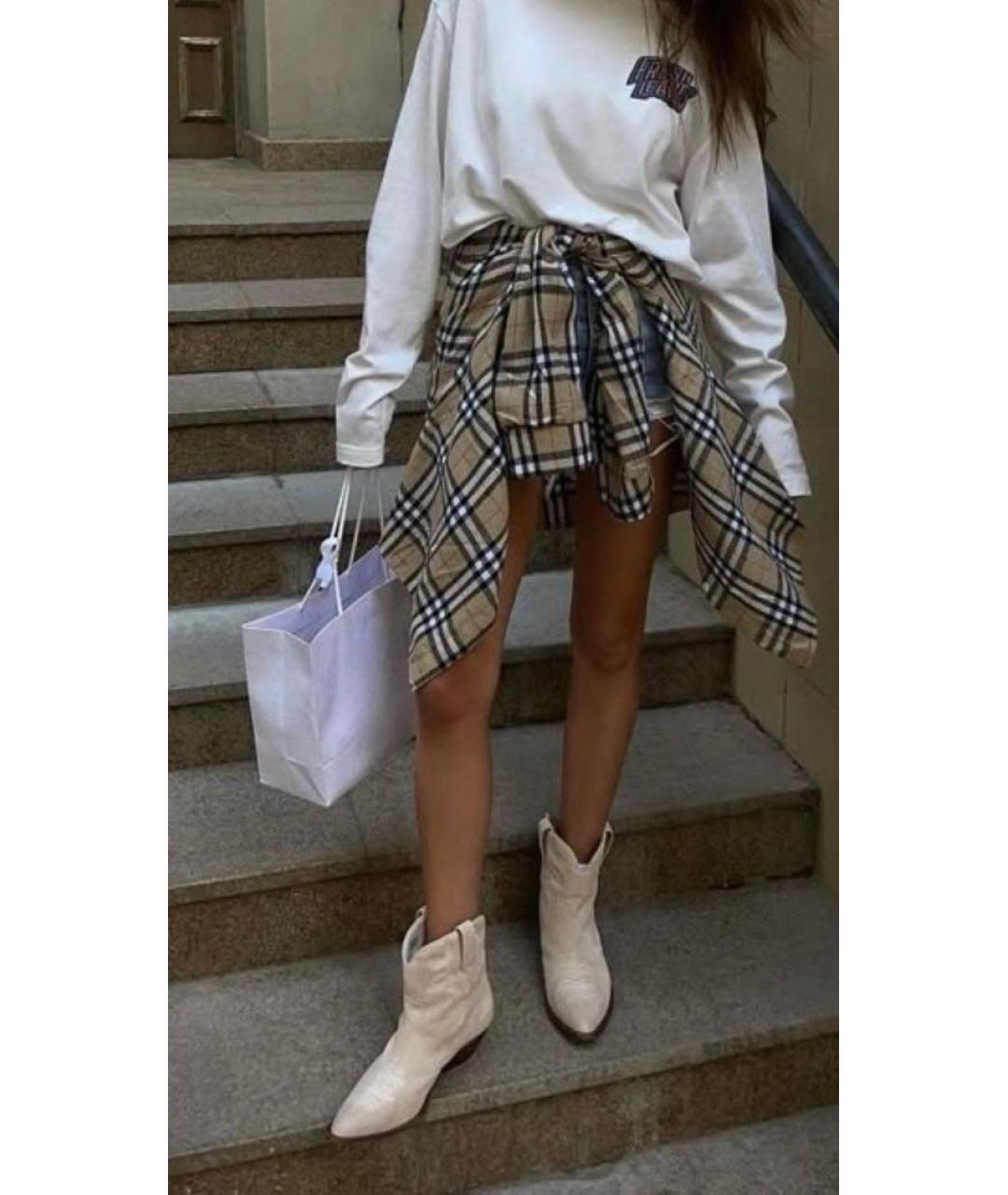 MAISON MARGIELA Белые кожаные полусапоги, фото 8