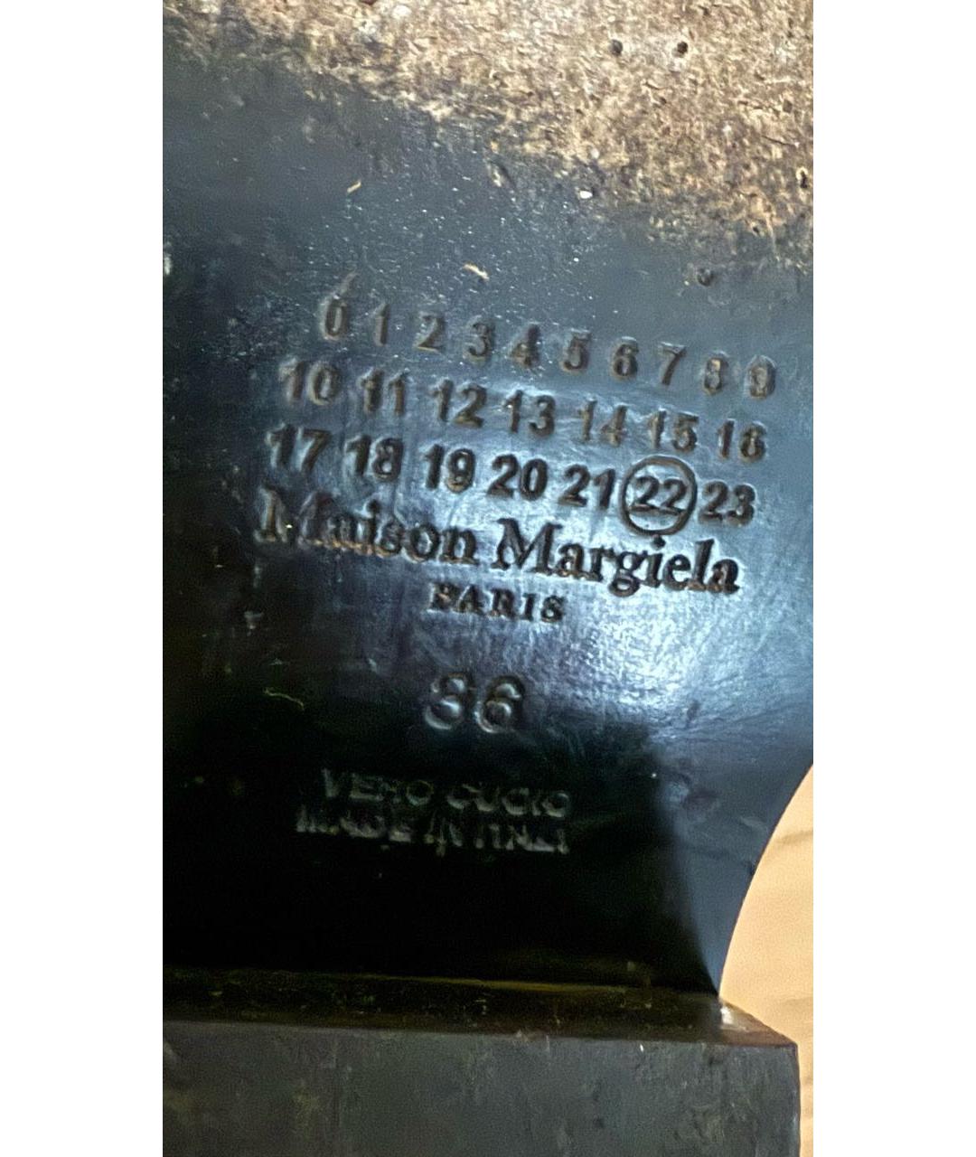 MAISON MARGIELA Белые кожаные полусапоги, фото 5