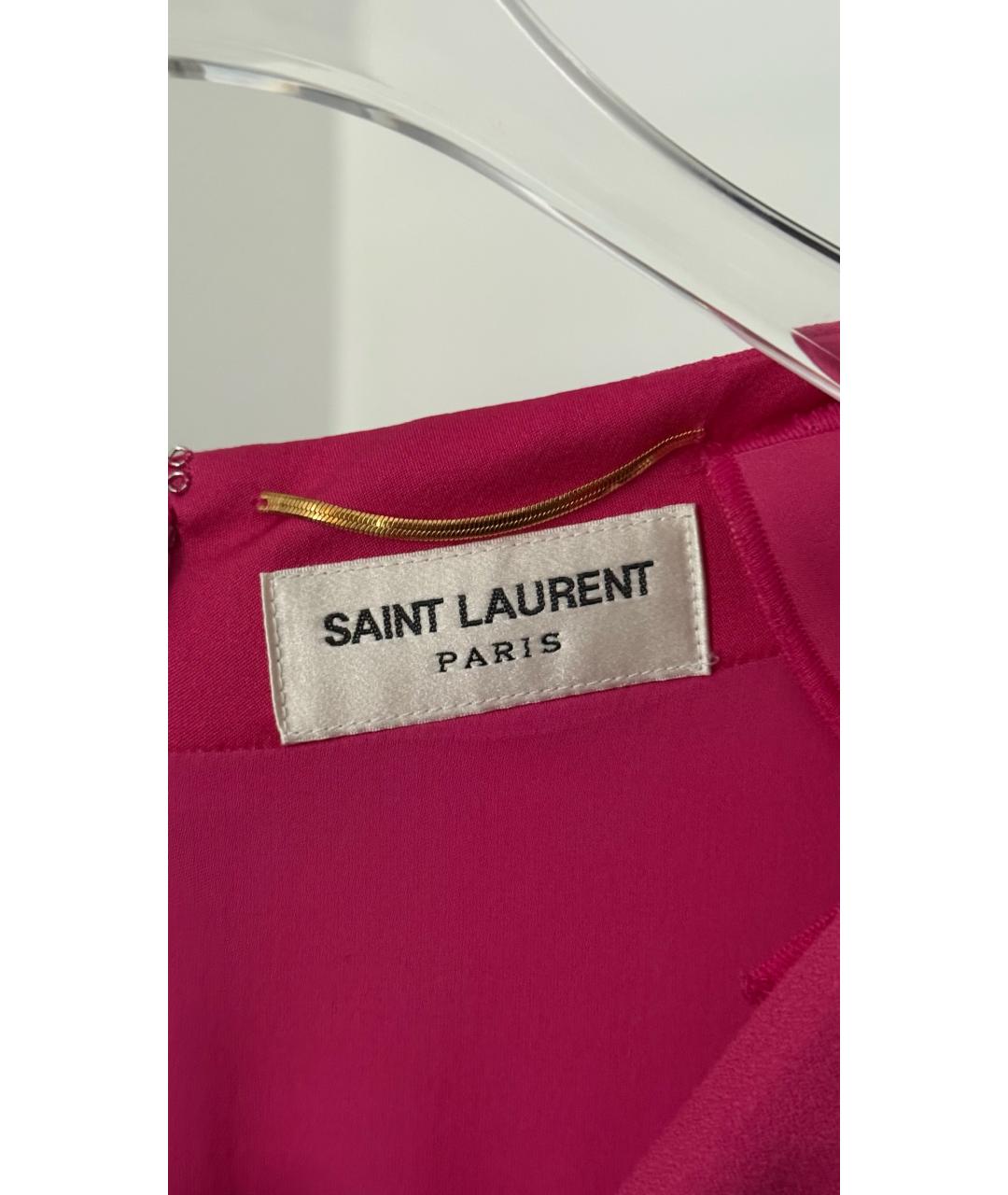 SAINT LAURENT Розовое вечернее платье, фото 5