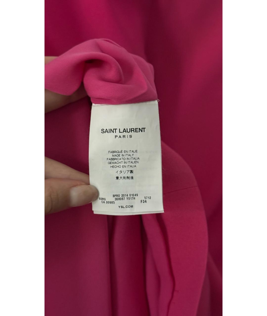 SAINT LAURENT Розовое вечернее платье, фото 6