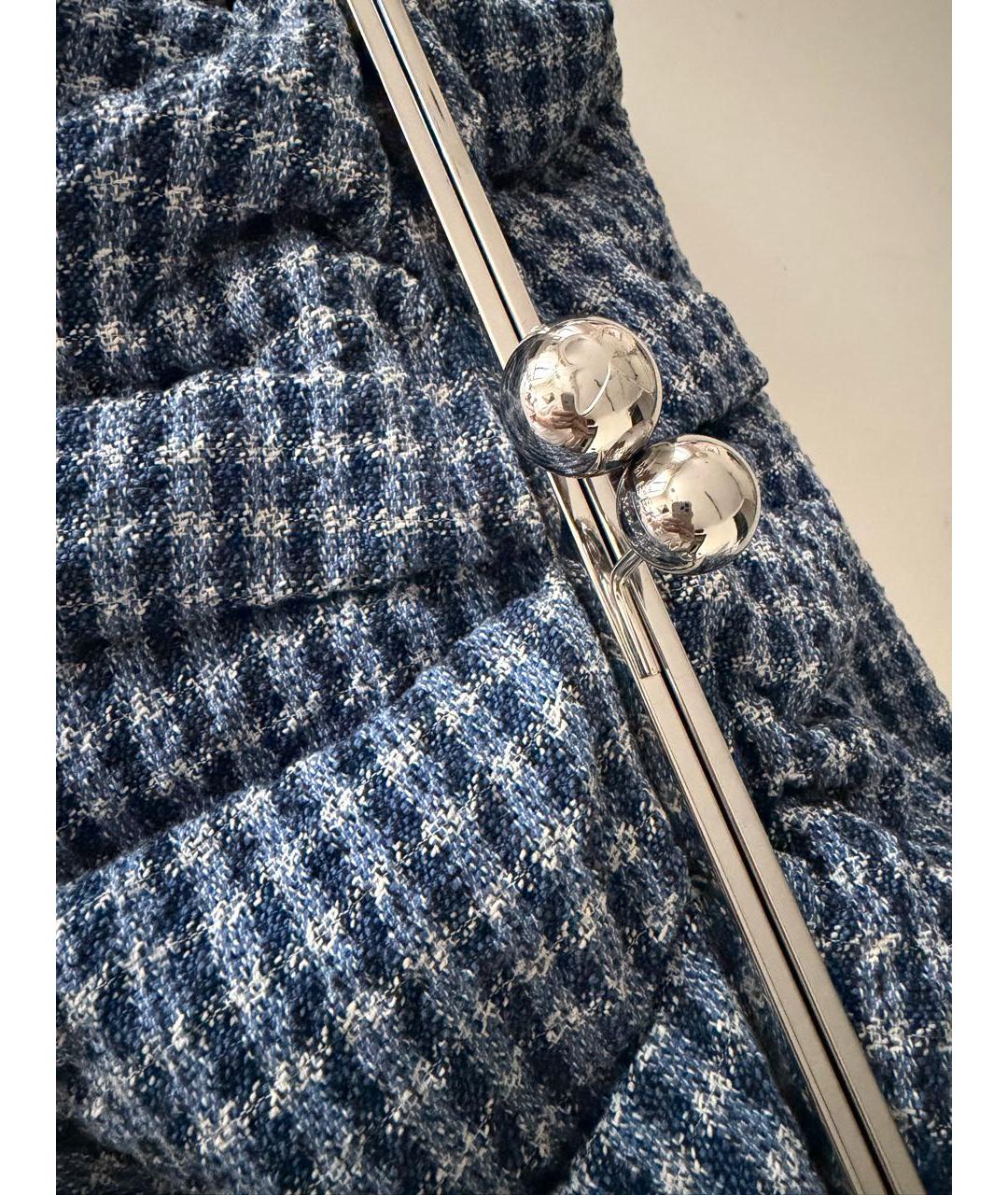 WEEKEND MAX MARA Темно-синяя тканевая сумка через плечо, фото 2