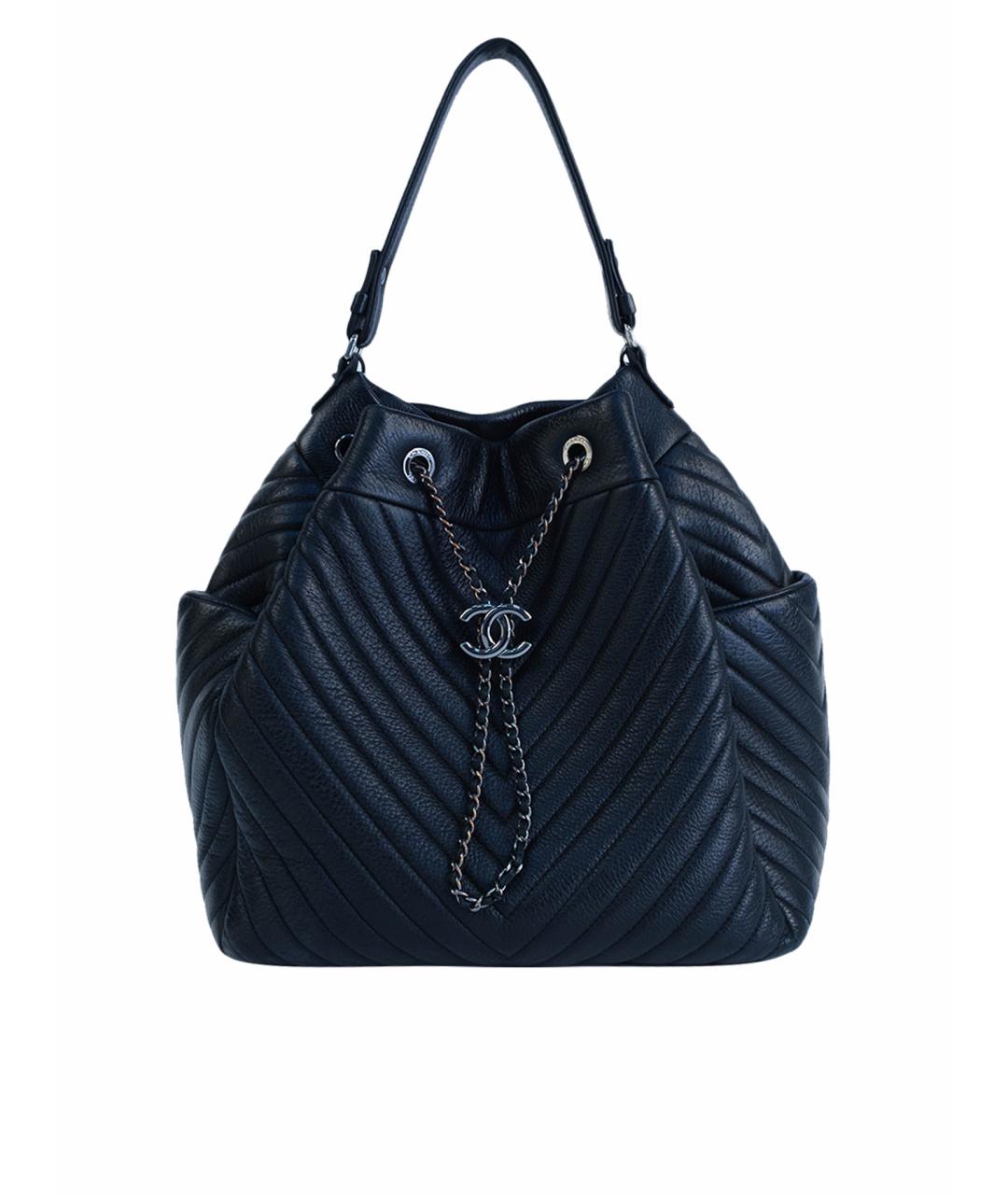 CHANEL Черная кожаная сумка тоут, фото 1