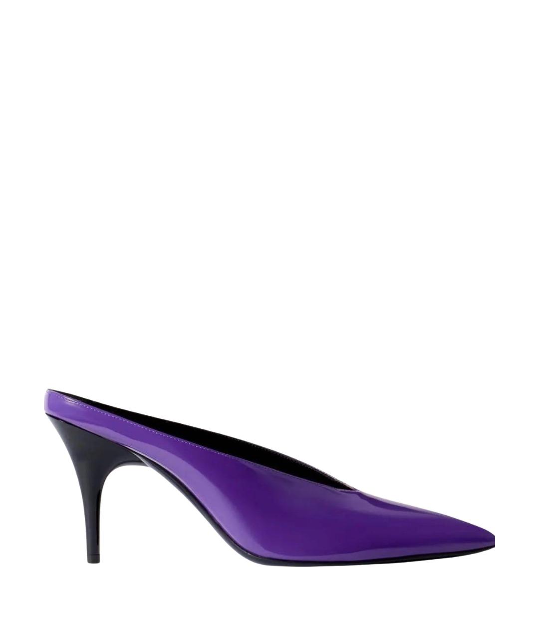 GUCCI Фиолетовые туфли из лакированной кожи, фото 1