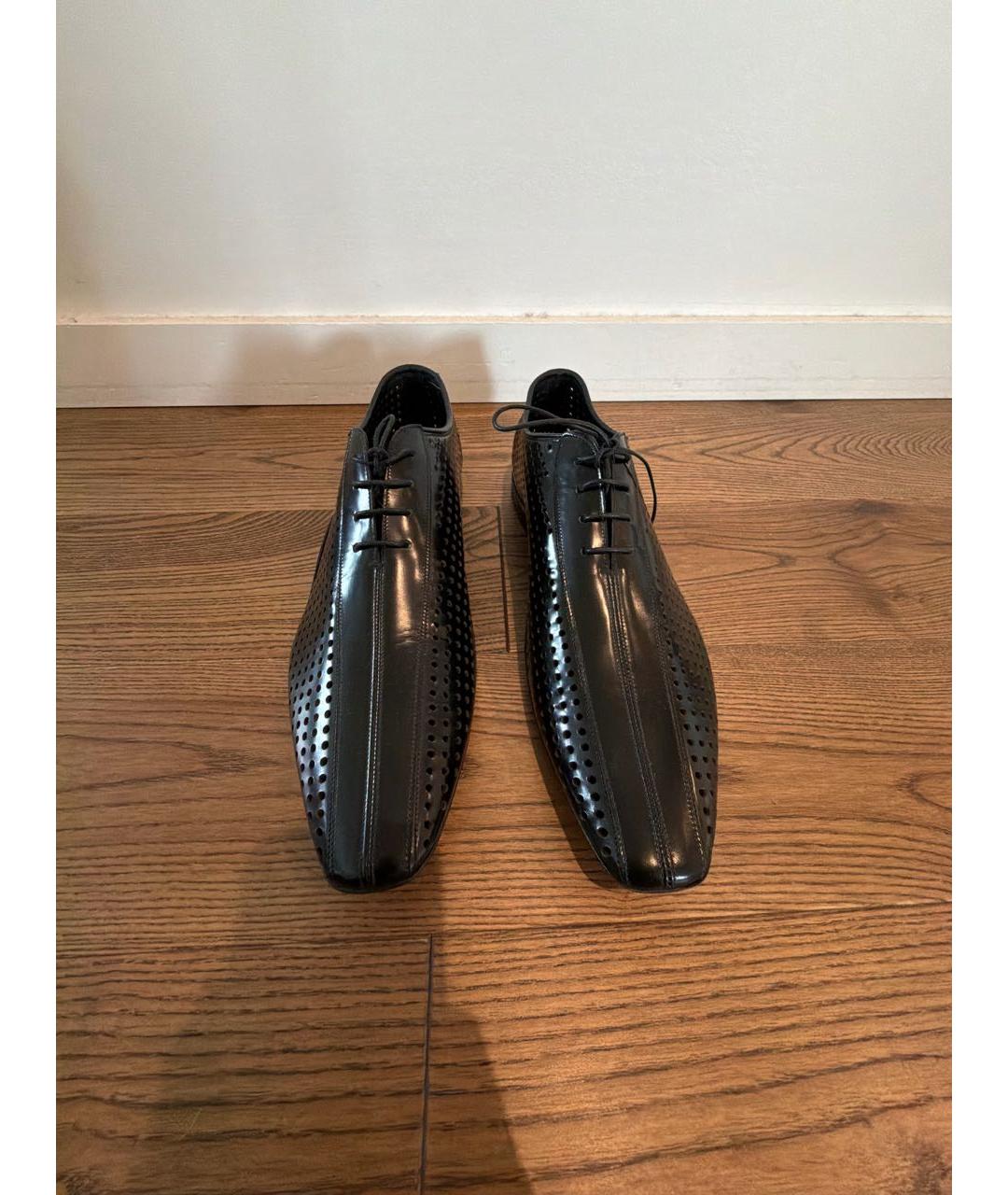 PRADA Черные кожаные ботинки, фото 2