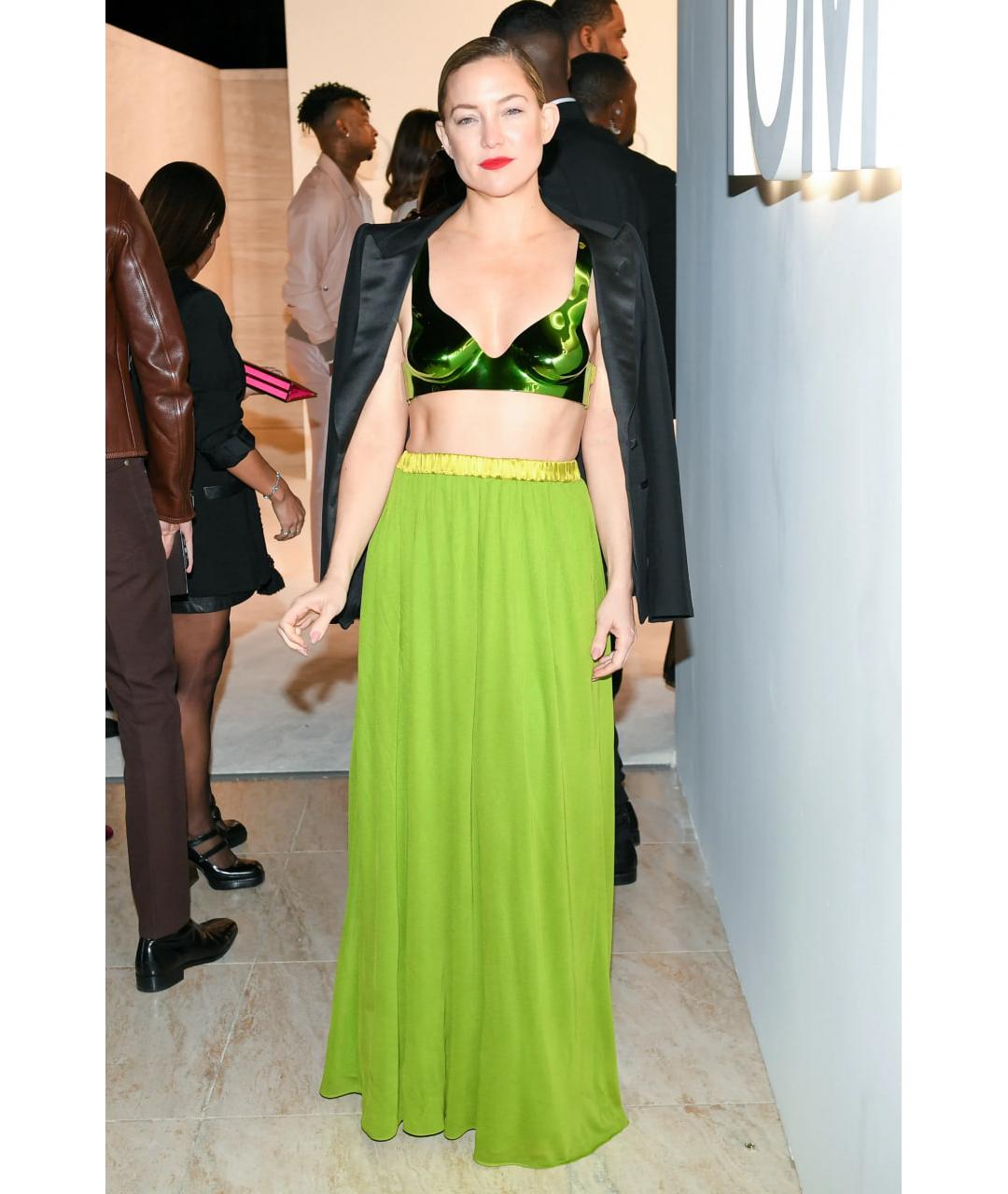 TOM FORD Зеленая вискозная юбка макси, фото 4