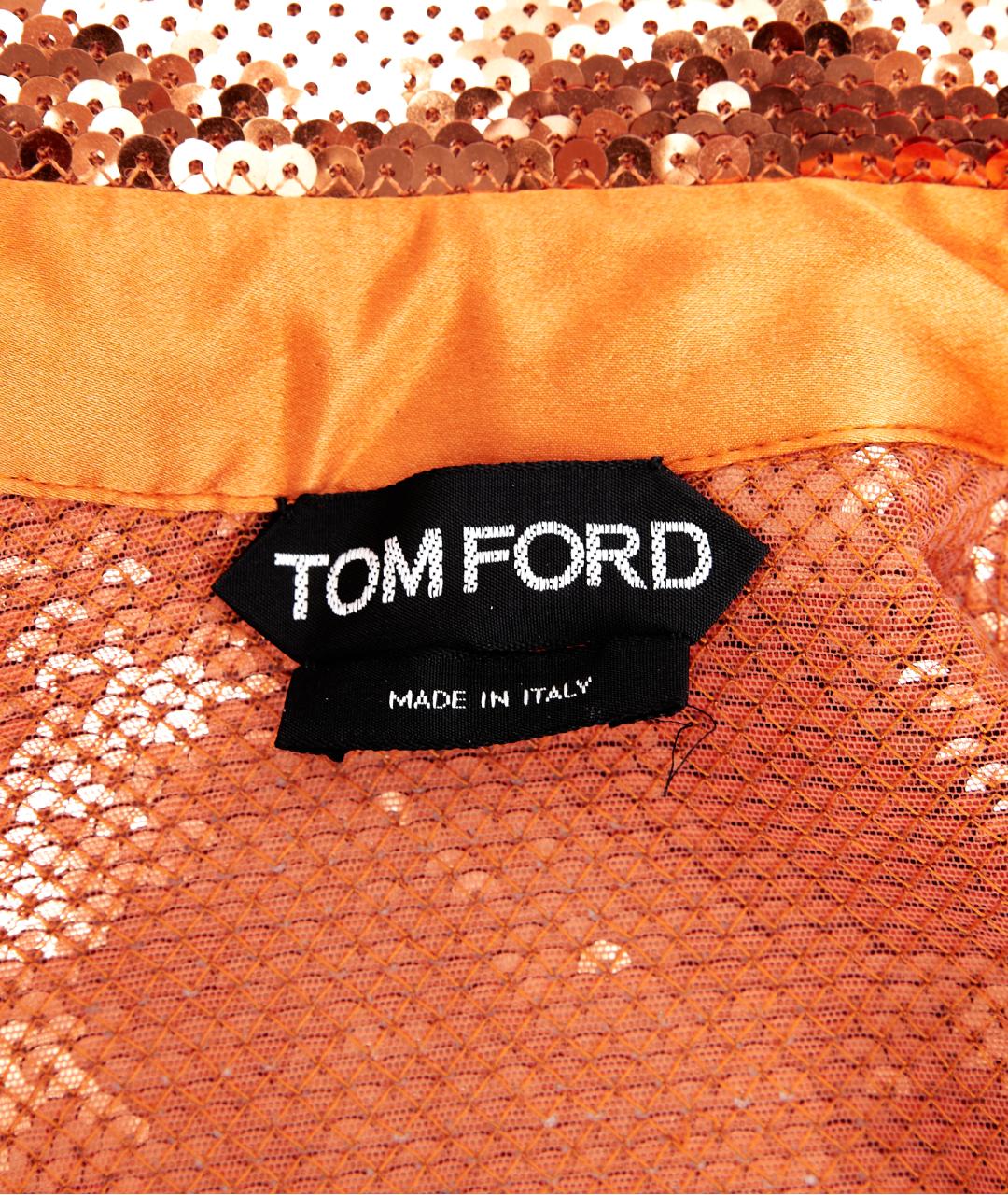 TOM FORD Оранжевая полиамидовая рубашка, фото 4