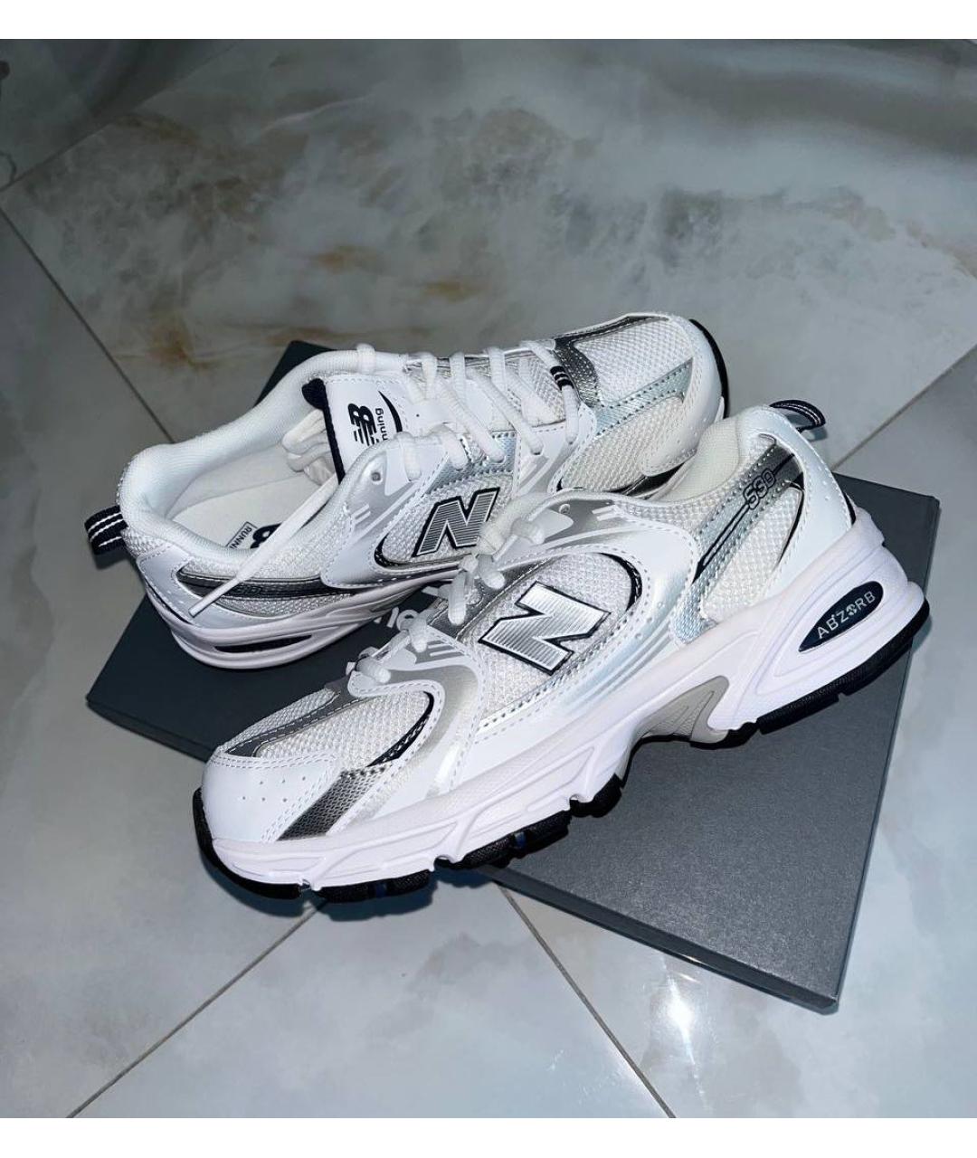 NEW BALANCE Белые кожаные кроссовки, фото 2