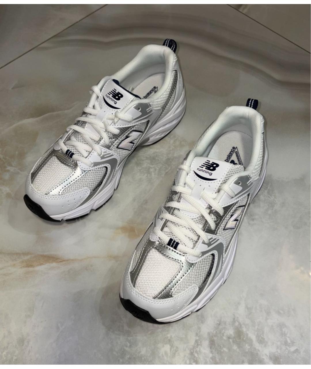 NEW BALANCE Белые кожаные кроссовки, фото 4