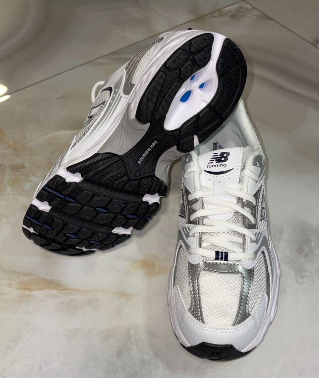 NEW BALANCE Белые кожаные кроссовки, фото 5