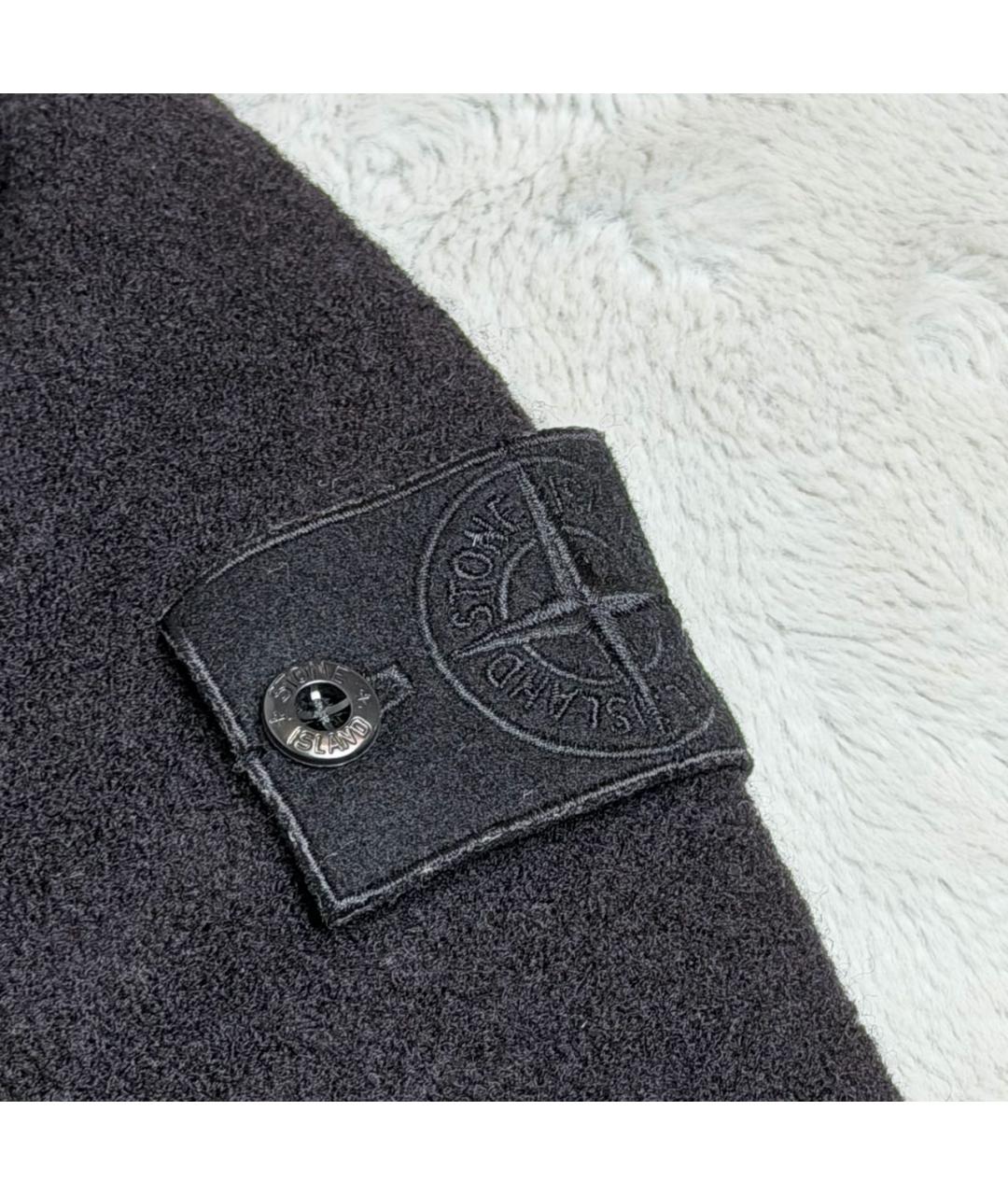 STONE ISLAND Черная шерстяная куртка, фото 3