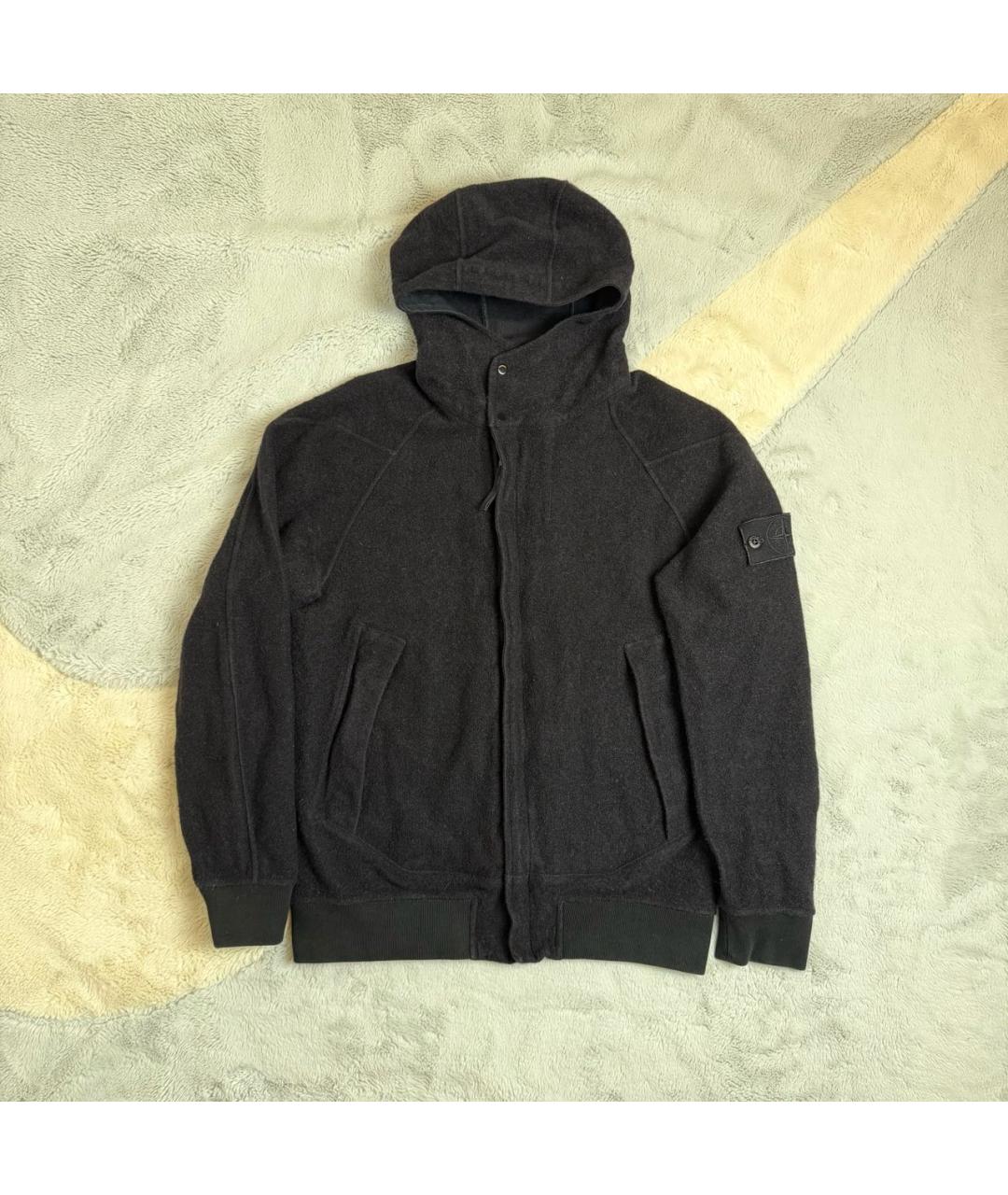 STONE ISLAND Черная шерстяная куртка, фото 8