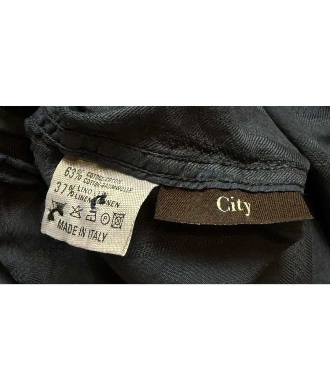 ZEGNA Темно-синяя льняная классическая рубашка, фото 5